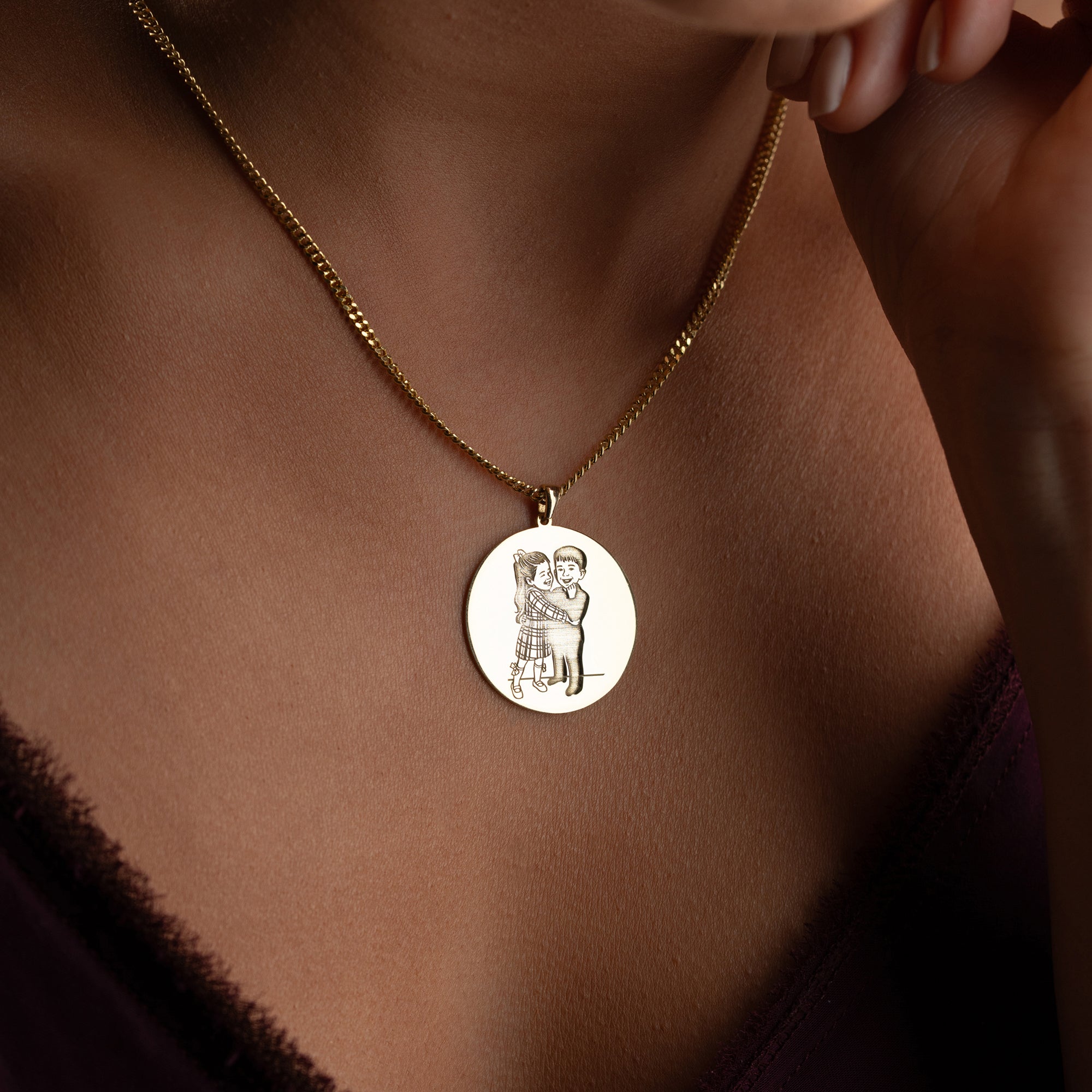 PHOTO GRAVUR KETTE | 925 SILBER