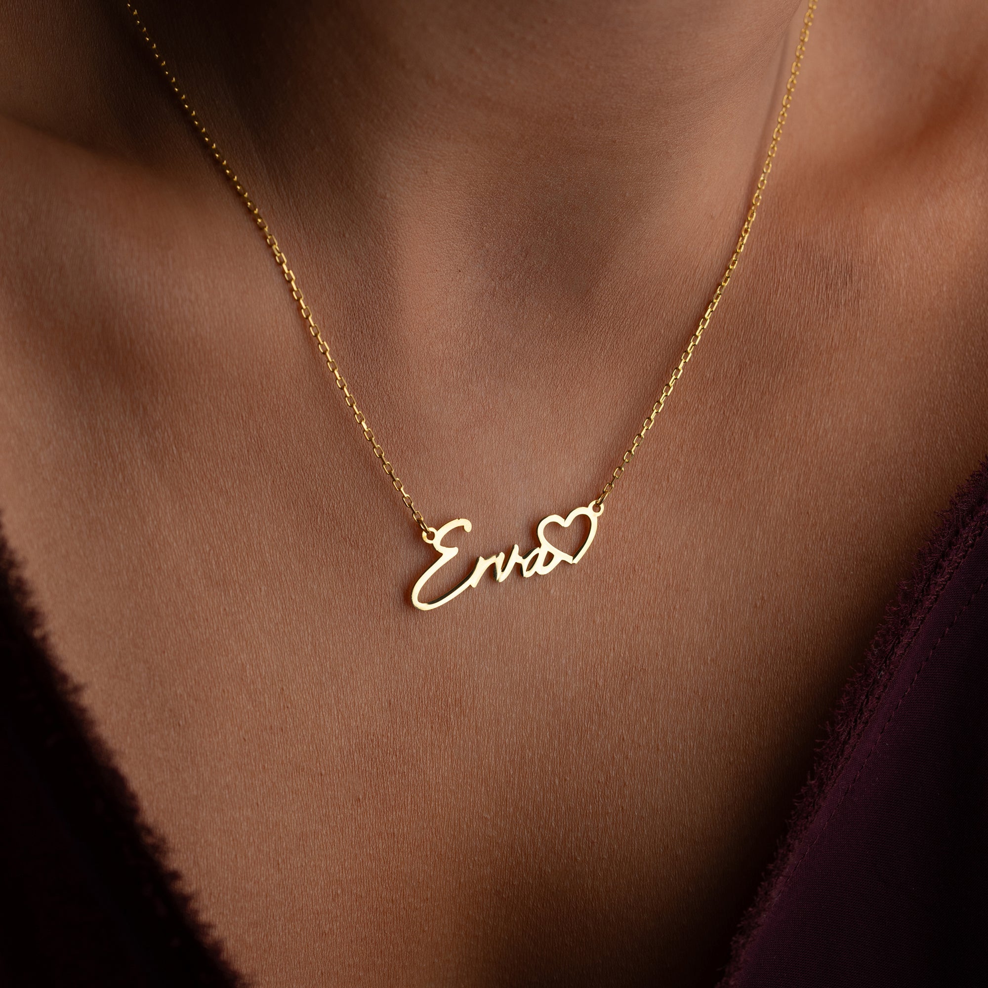 Heart name necklace | 925 silver
