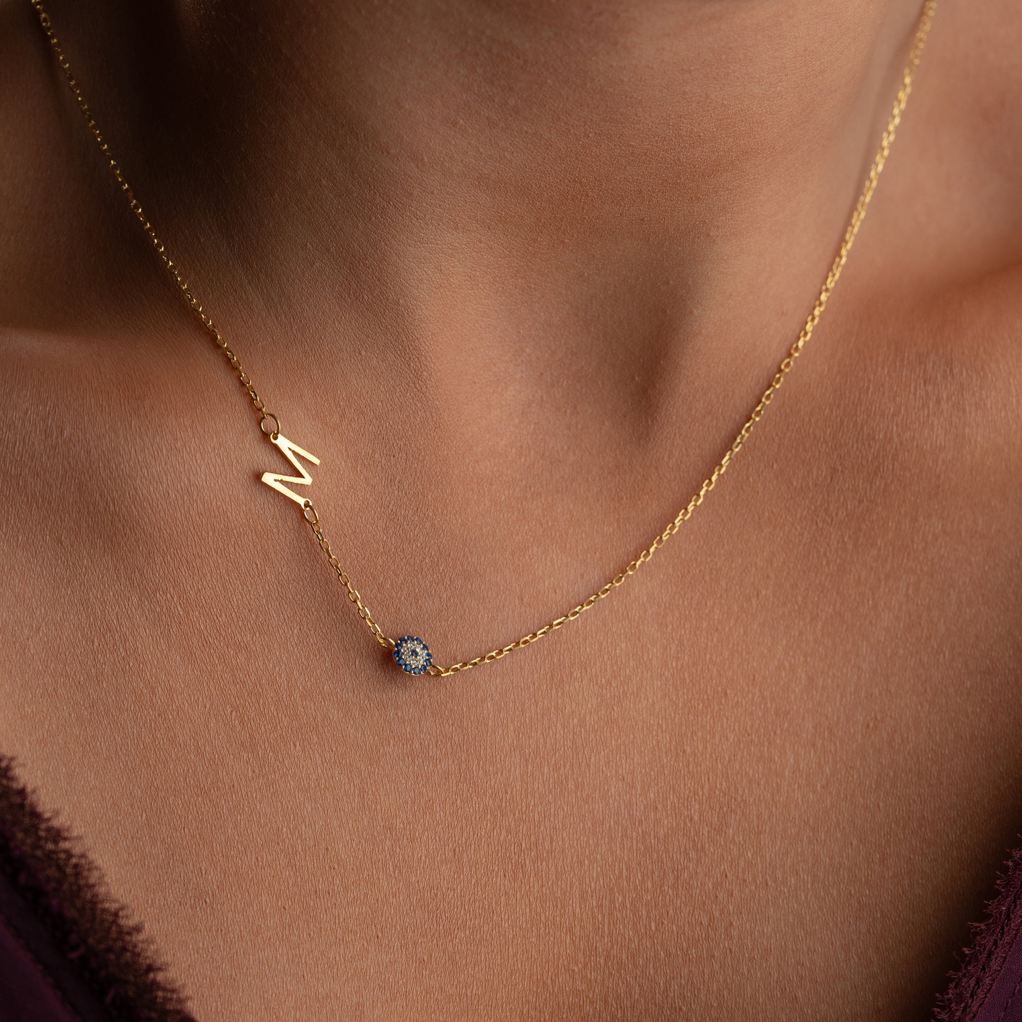 LETTER X NAZAR NECKLACE | 925 SILBER