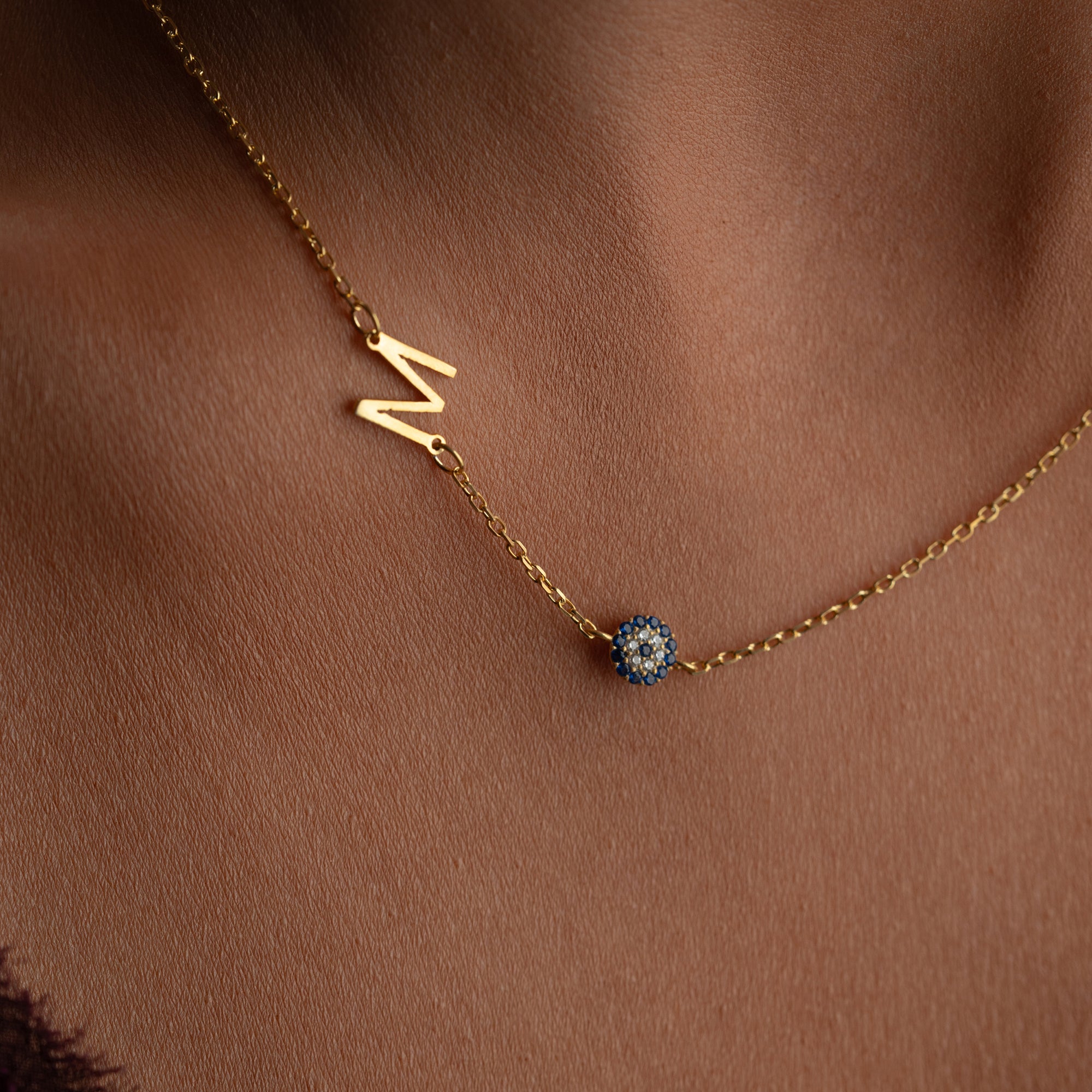LETTER X NAZAR NECKLACE | 925 SILBER
