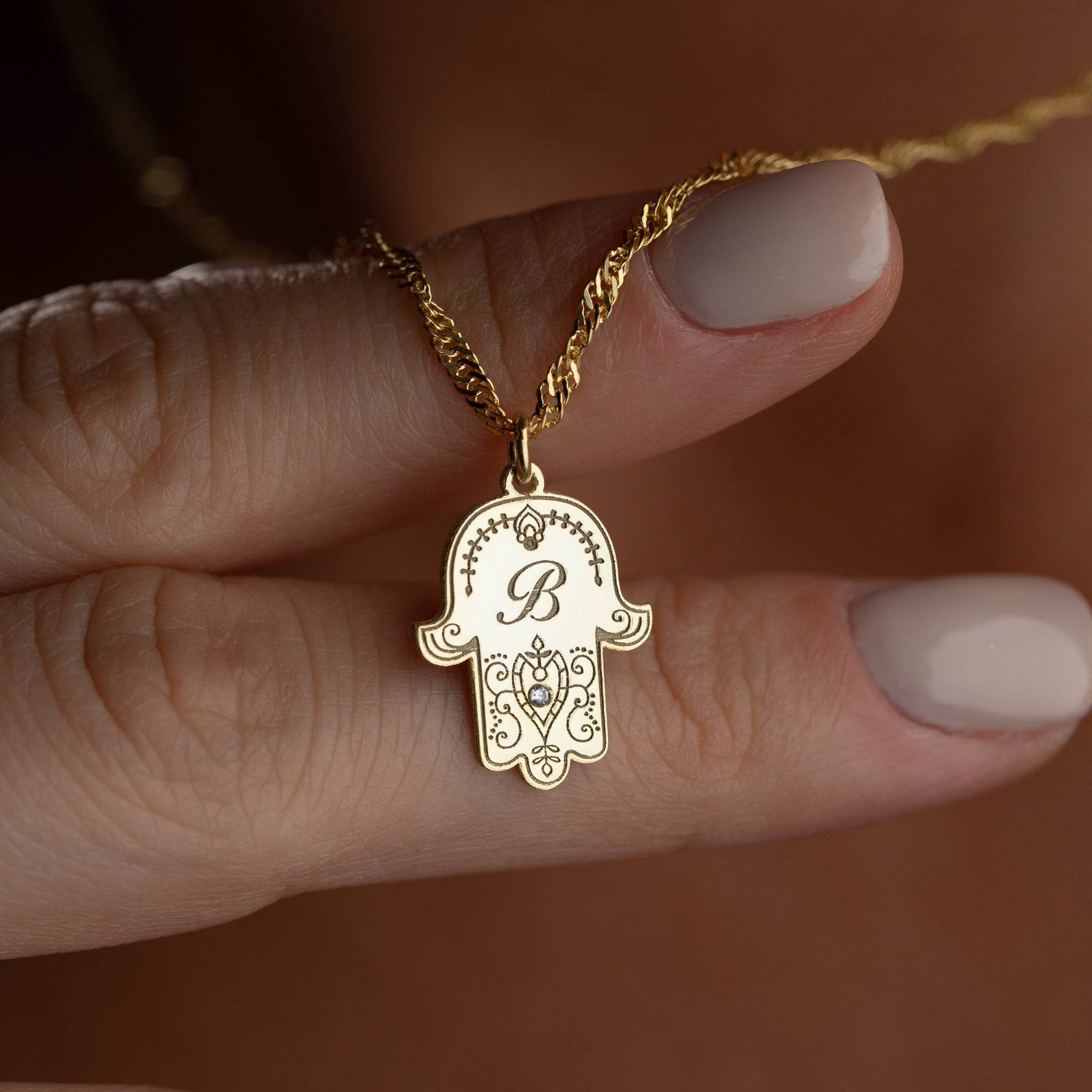 Fatima's Hand with Desired Letter | 925 Silver