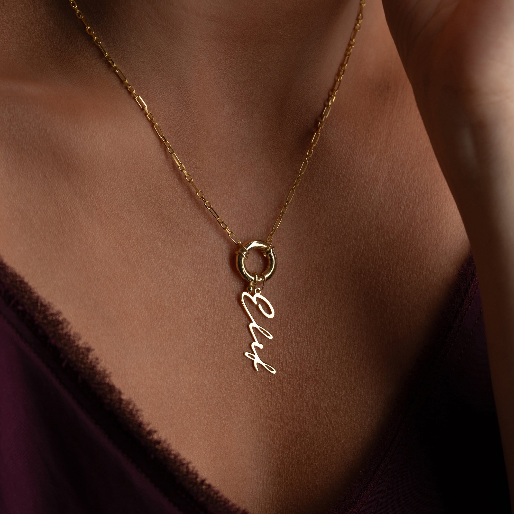 Signature chain name necklace - 925 silver
