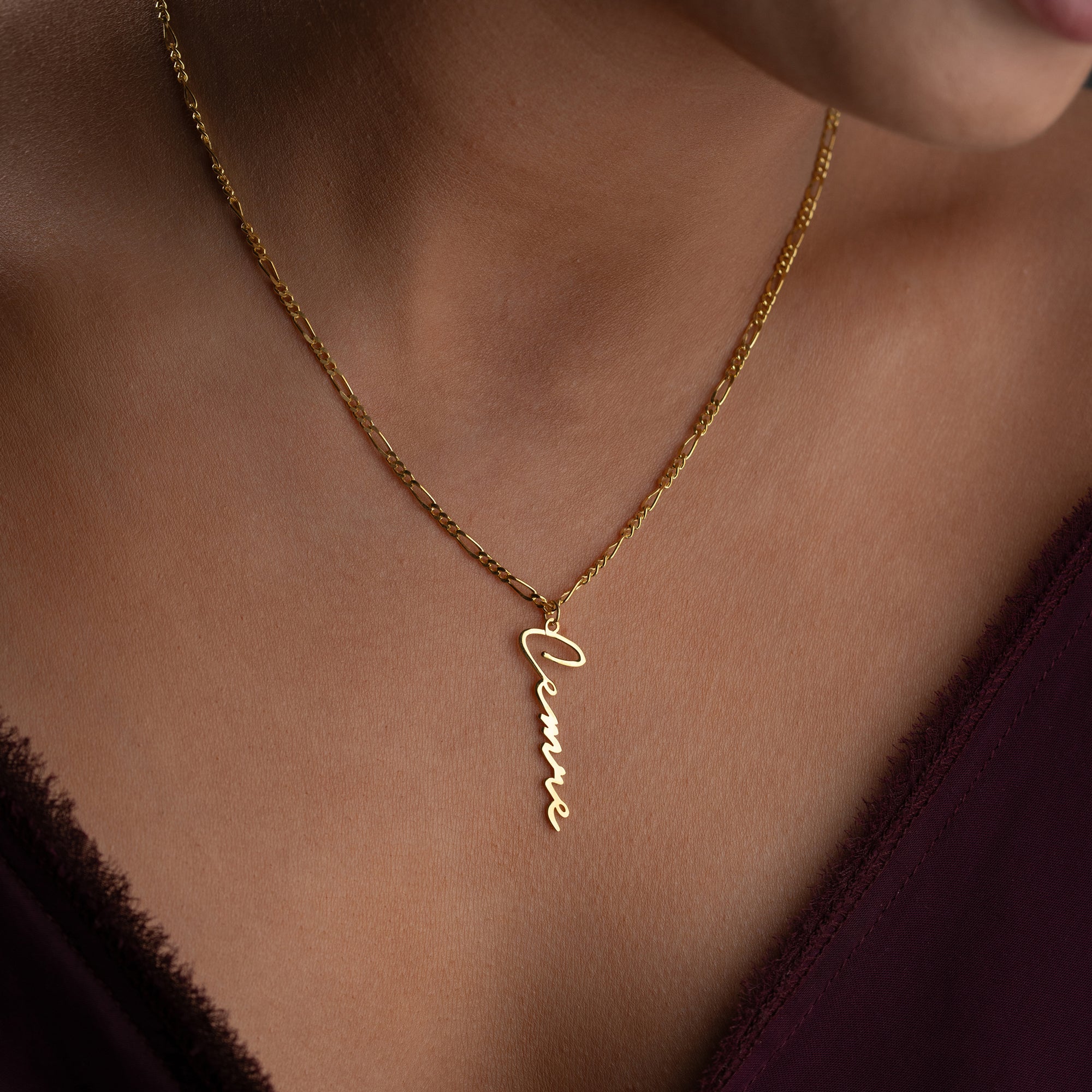 SIGNATURE NAME NECKLACE FIGARO | 925 SILVER