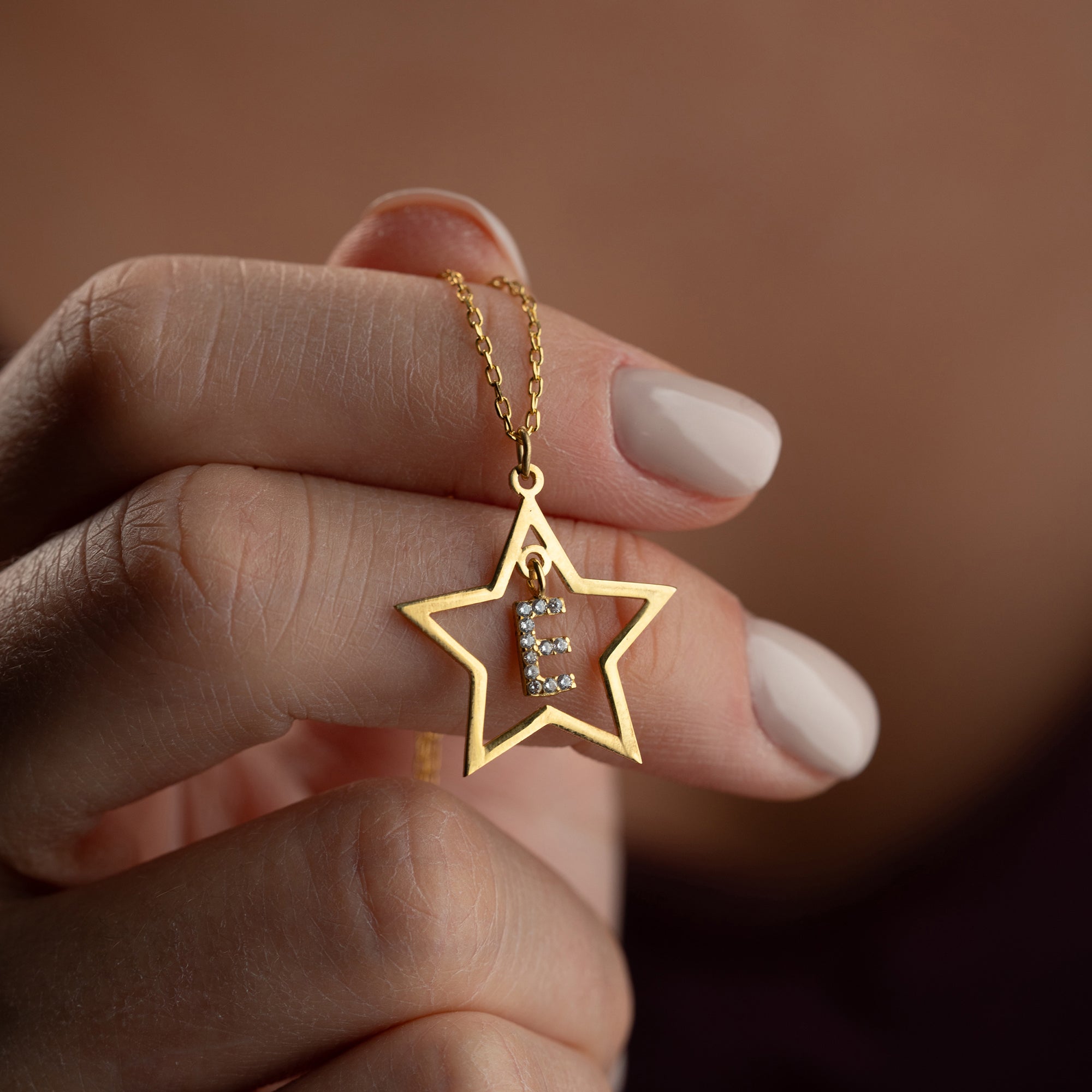 Zirconium Star Letter Necklace | 925 Silver