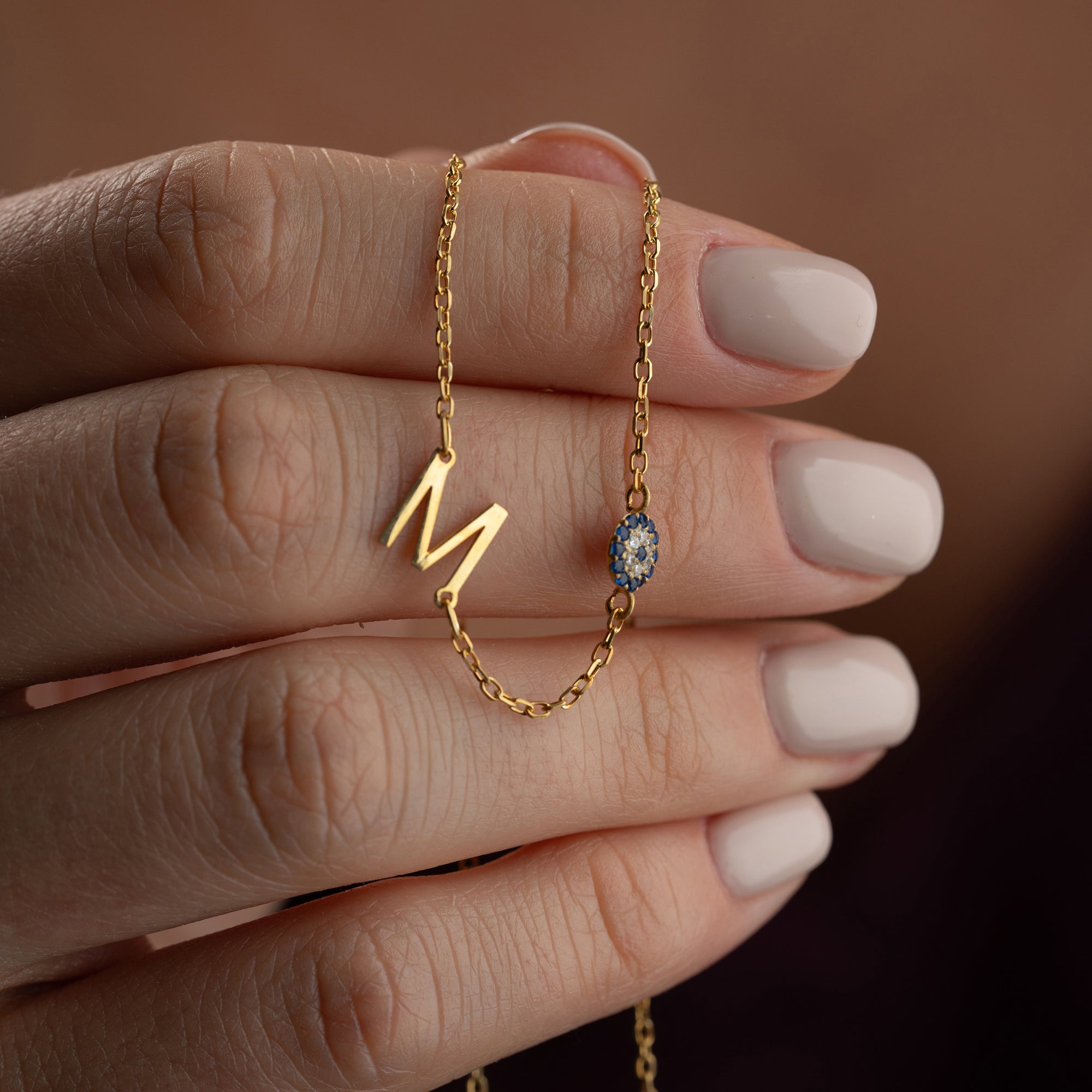 LETTER X NAZAR NECKLACE | 925 SILBER