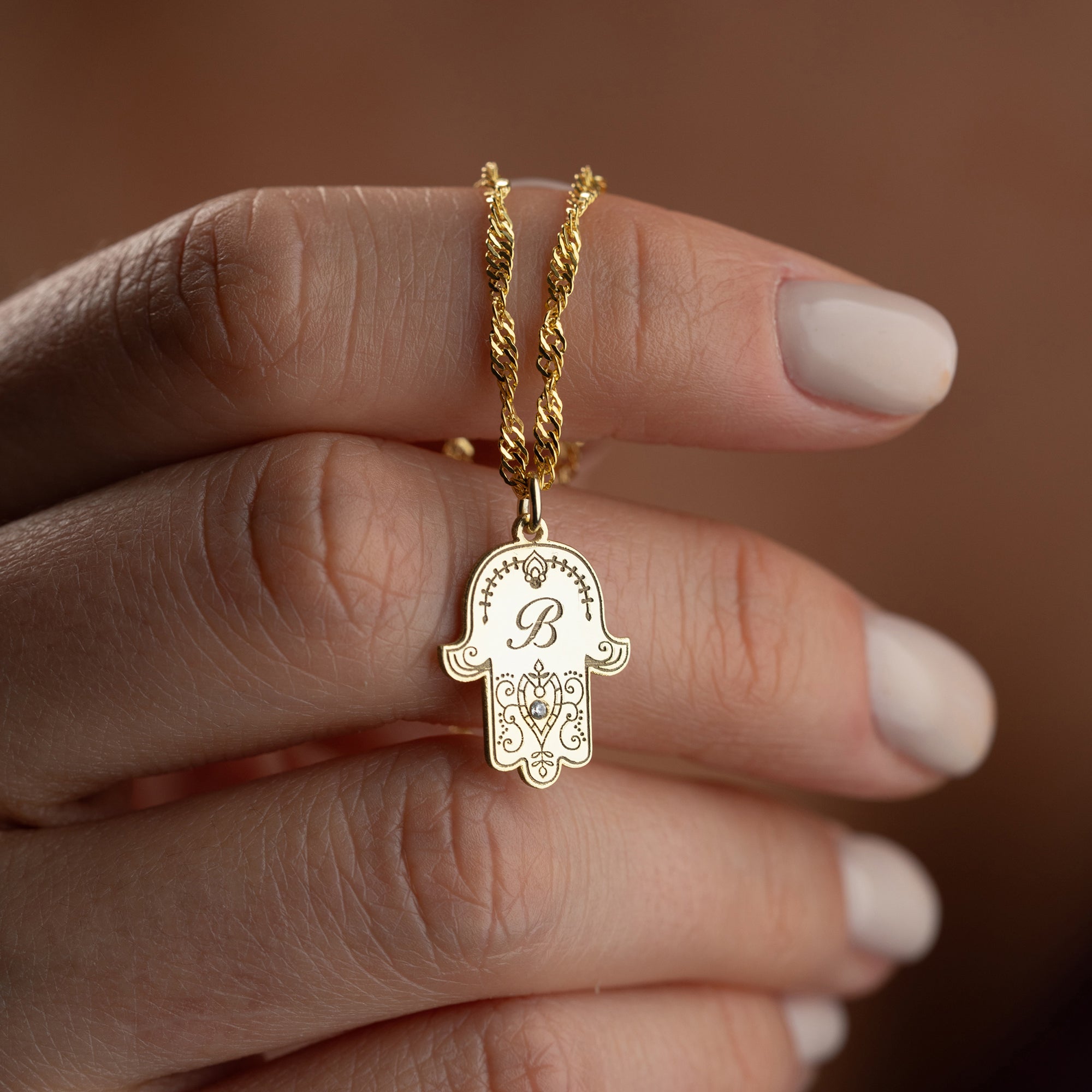 Fatima's Hand with Desired Letter | 925 Silver