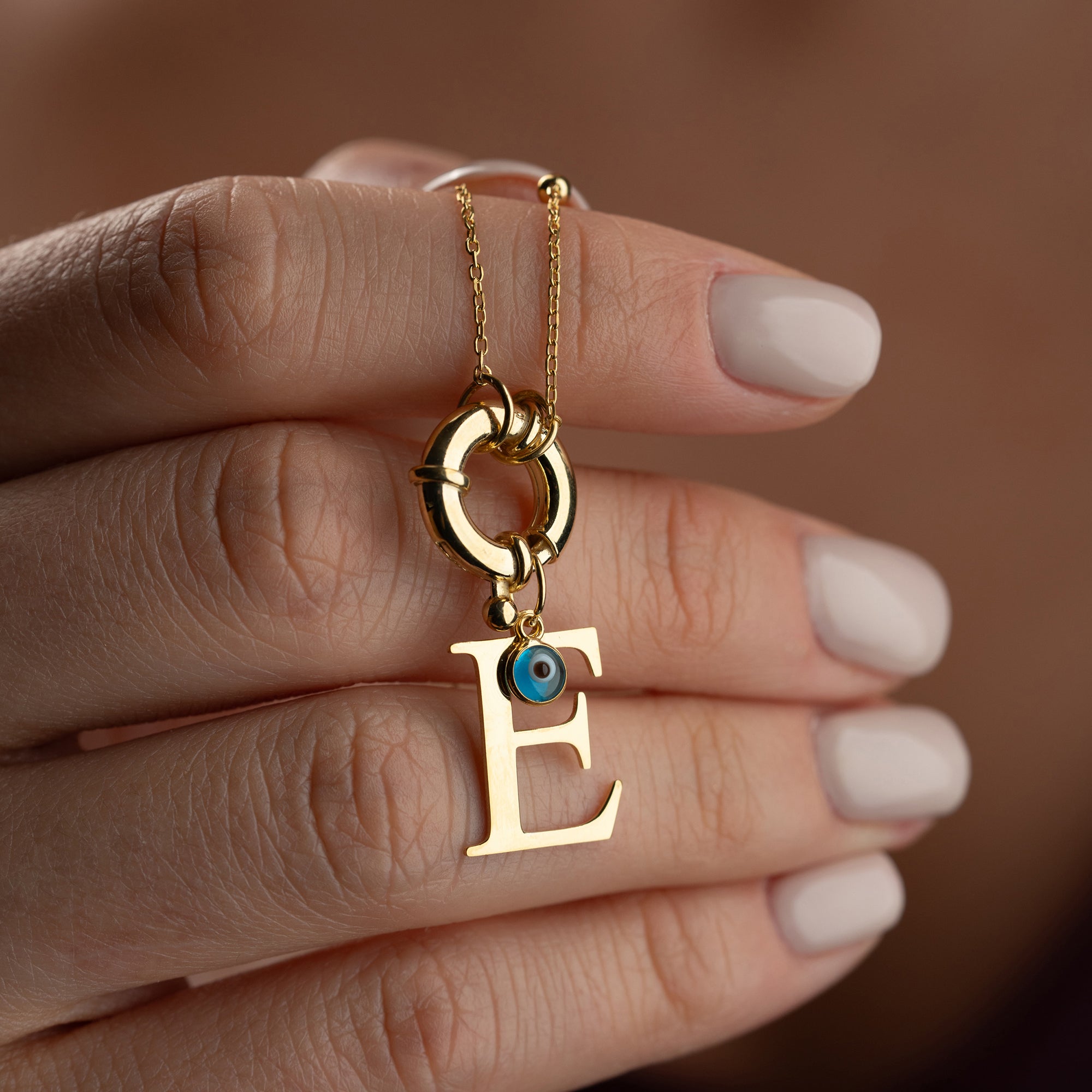 Letters Chain with Nazar - 925 SILVER