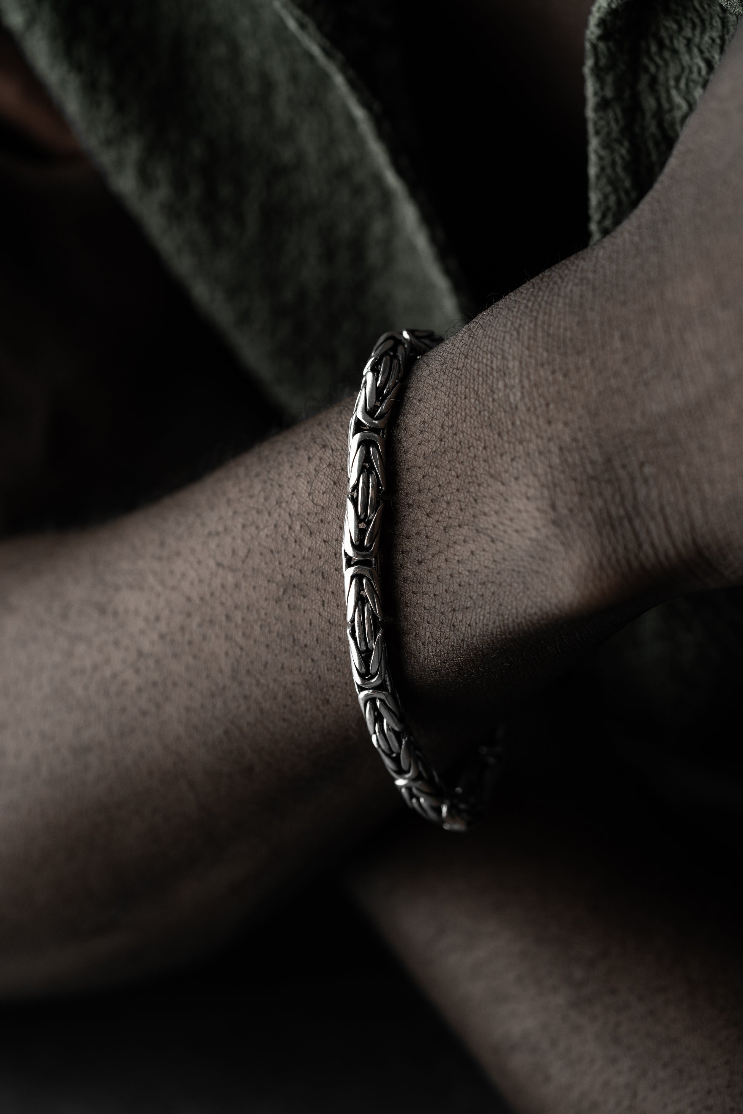 KÖNIGSARMBAND OVAL OXIDIERT 5MM | 925 SILBER