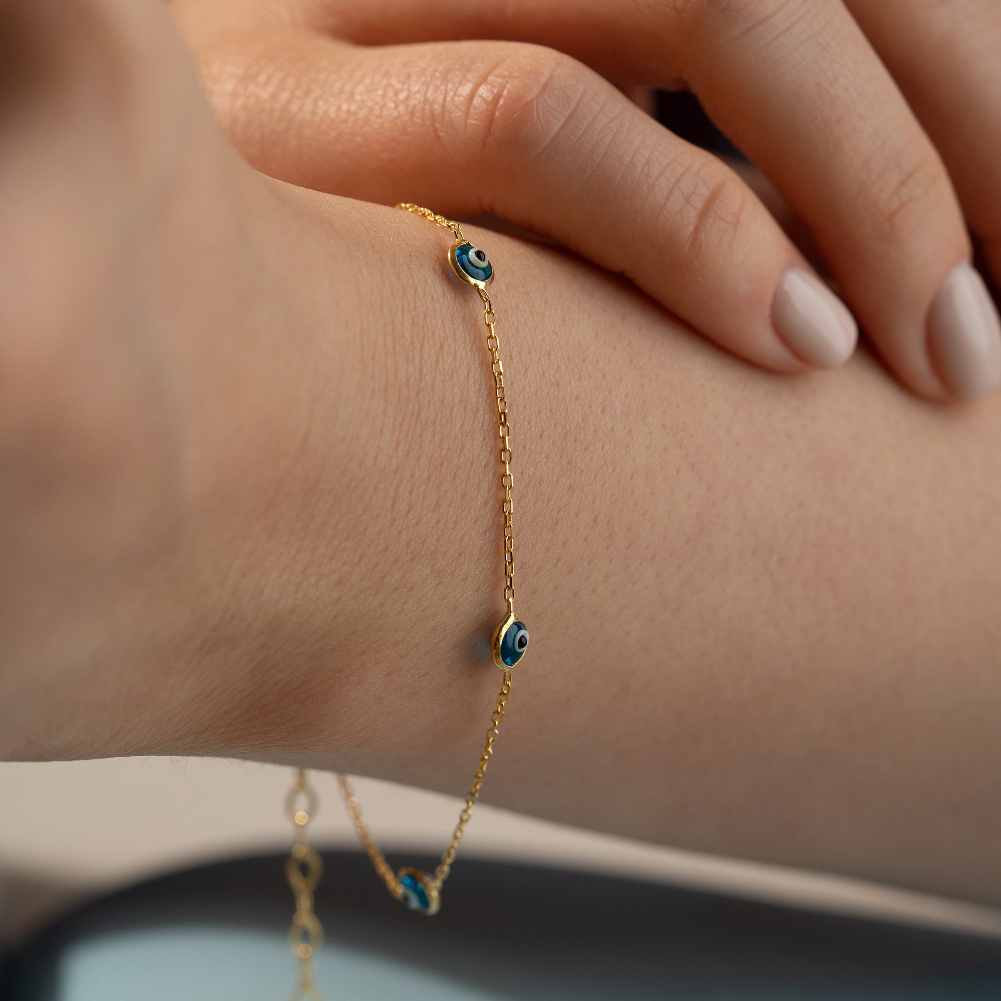 MINIMAL NAZAR BRACELET | 925 SILVER