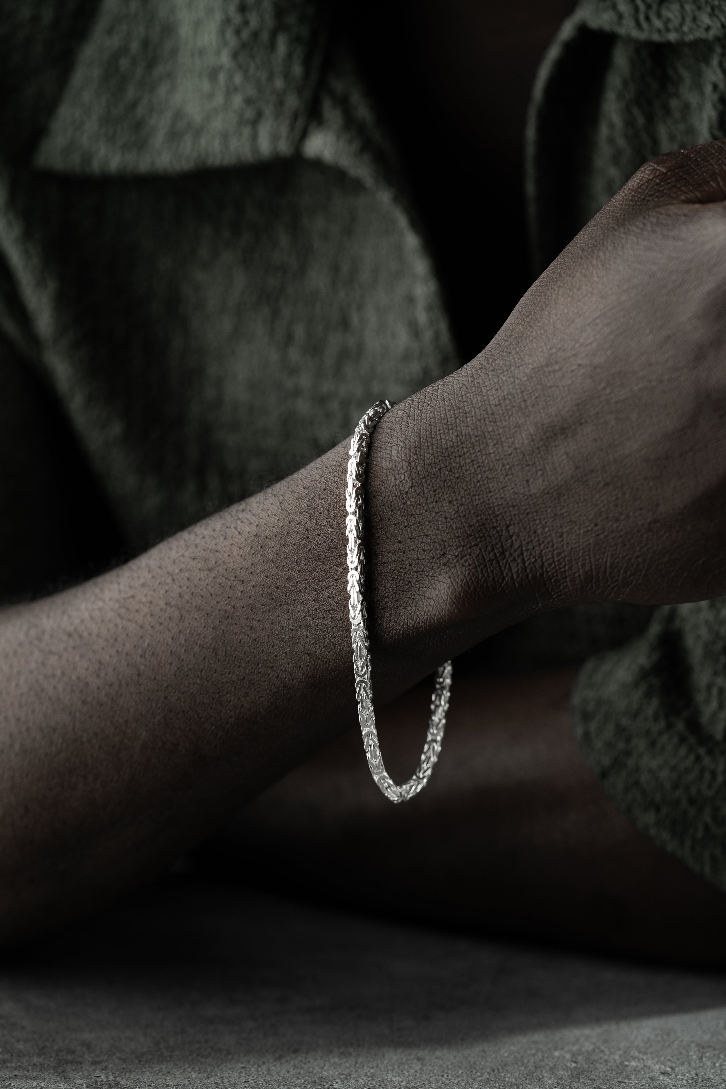 KÖNIGSARMBAND VIERKANT MASSIV 3MM | 925 SILBER