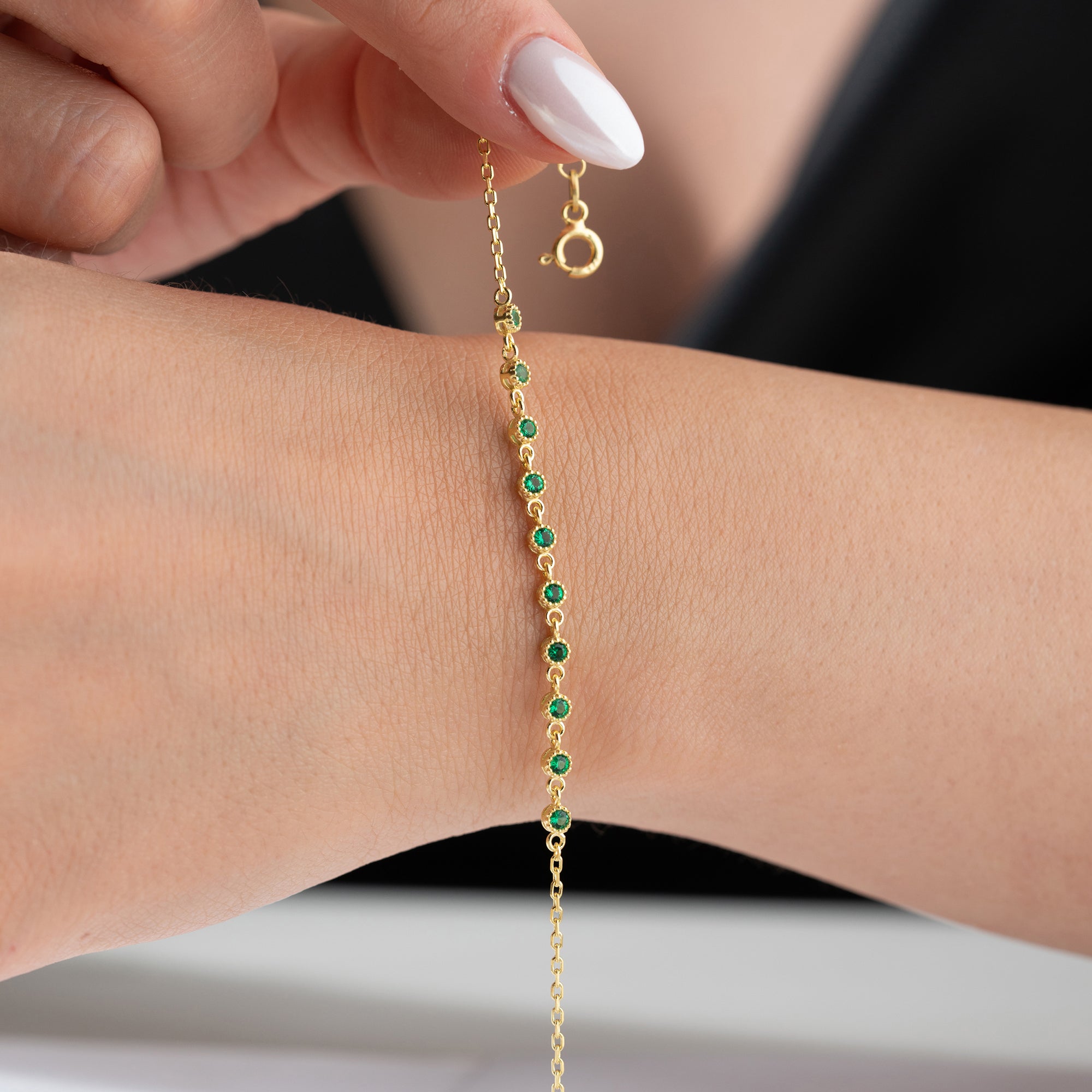LIZI GREEN ARMBAND | 925 SILBER