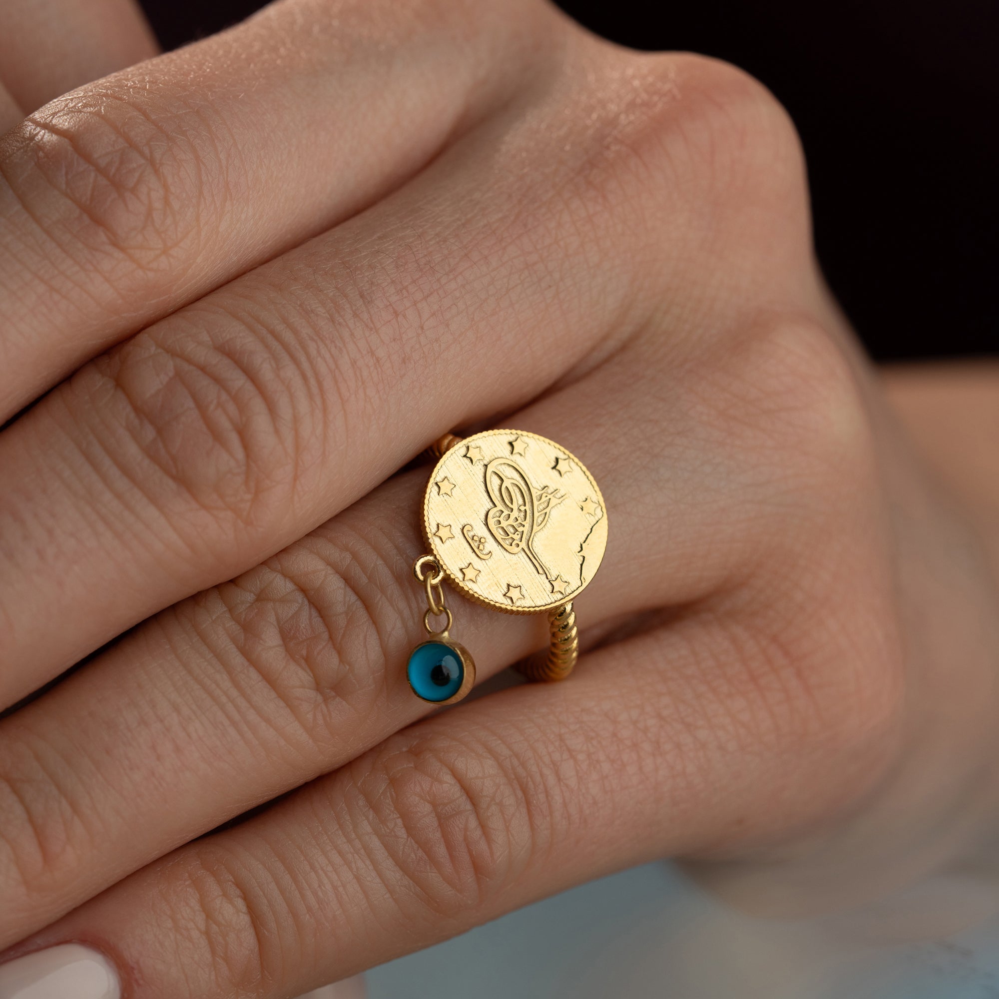 RESAT RING MIT NAZAR | 925 SILBER