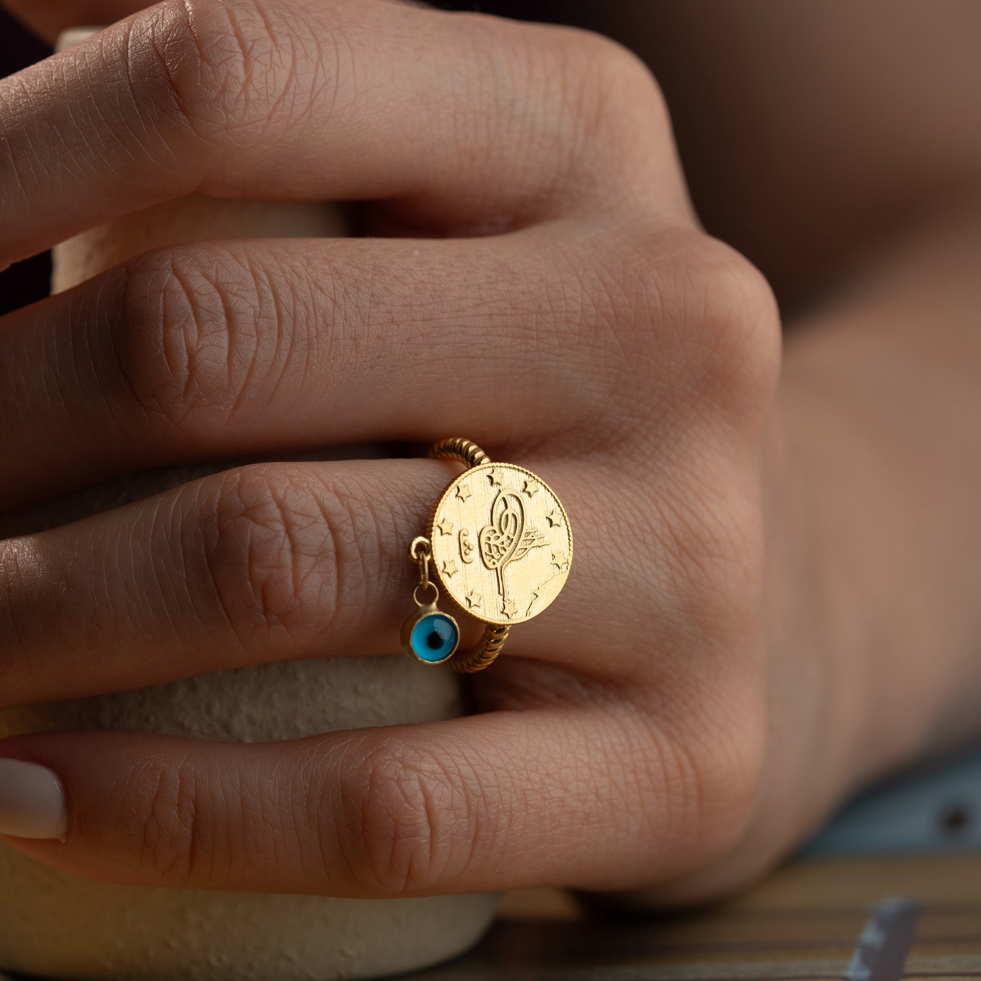 RESAT RING MIT NAZAR | 925 SILBER