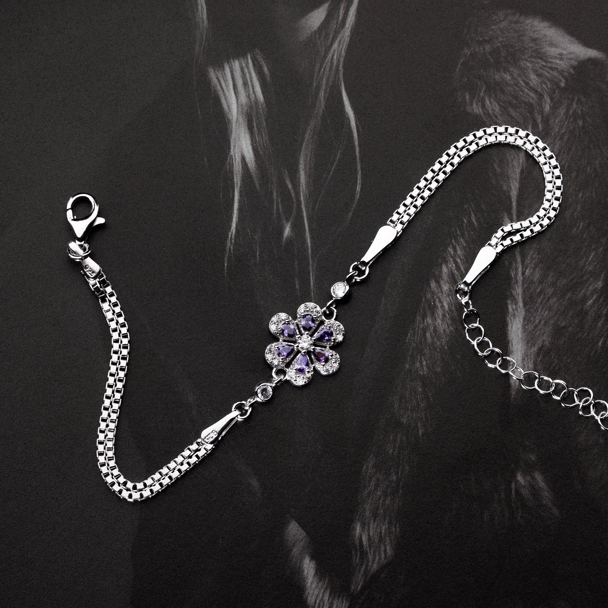 LOTUSBLUME ARMREIFE | 925 SILBER