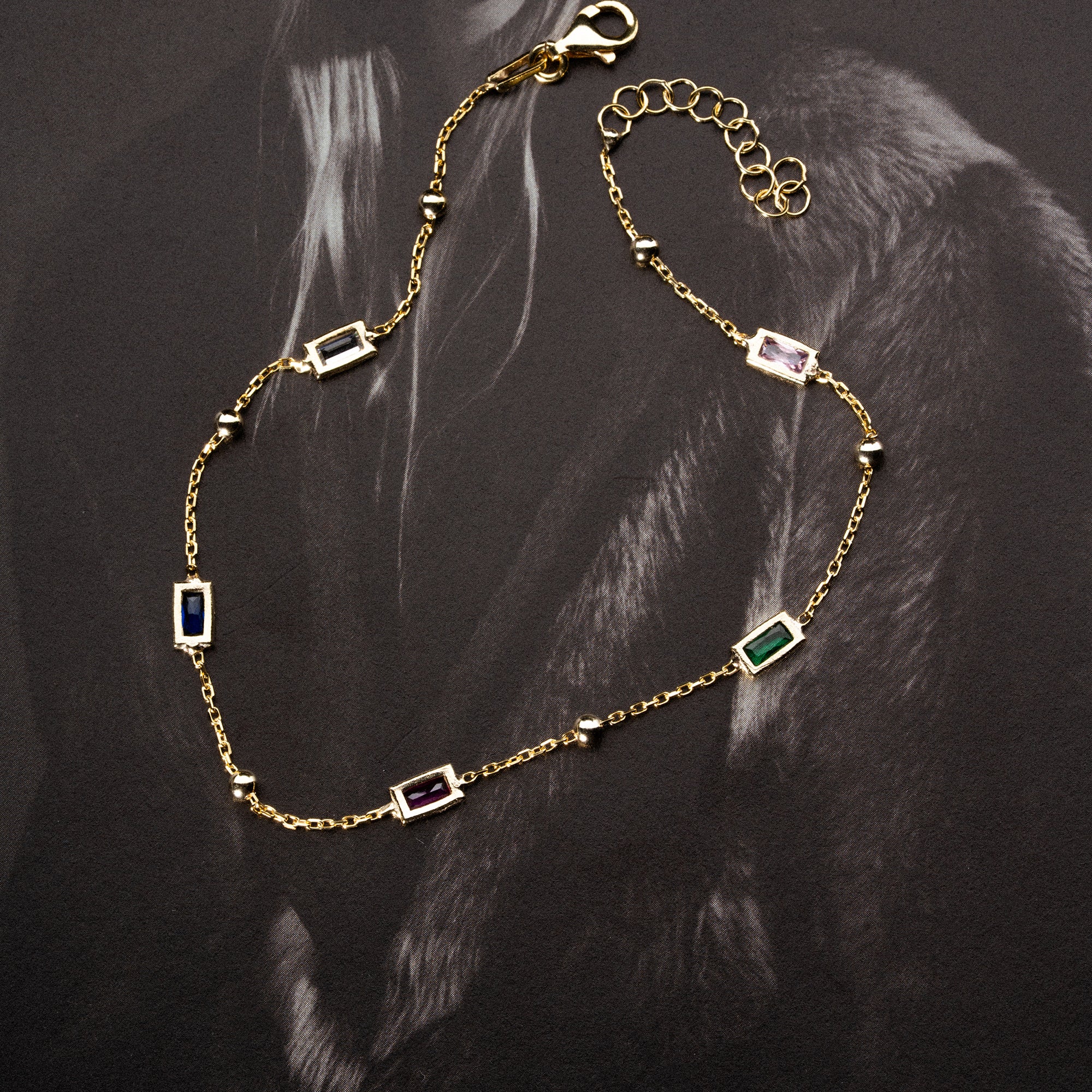 STEIN MISCHEN ARMREIFE | 925 SILBER