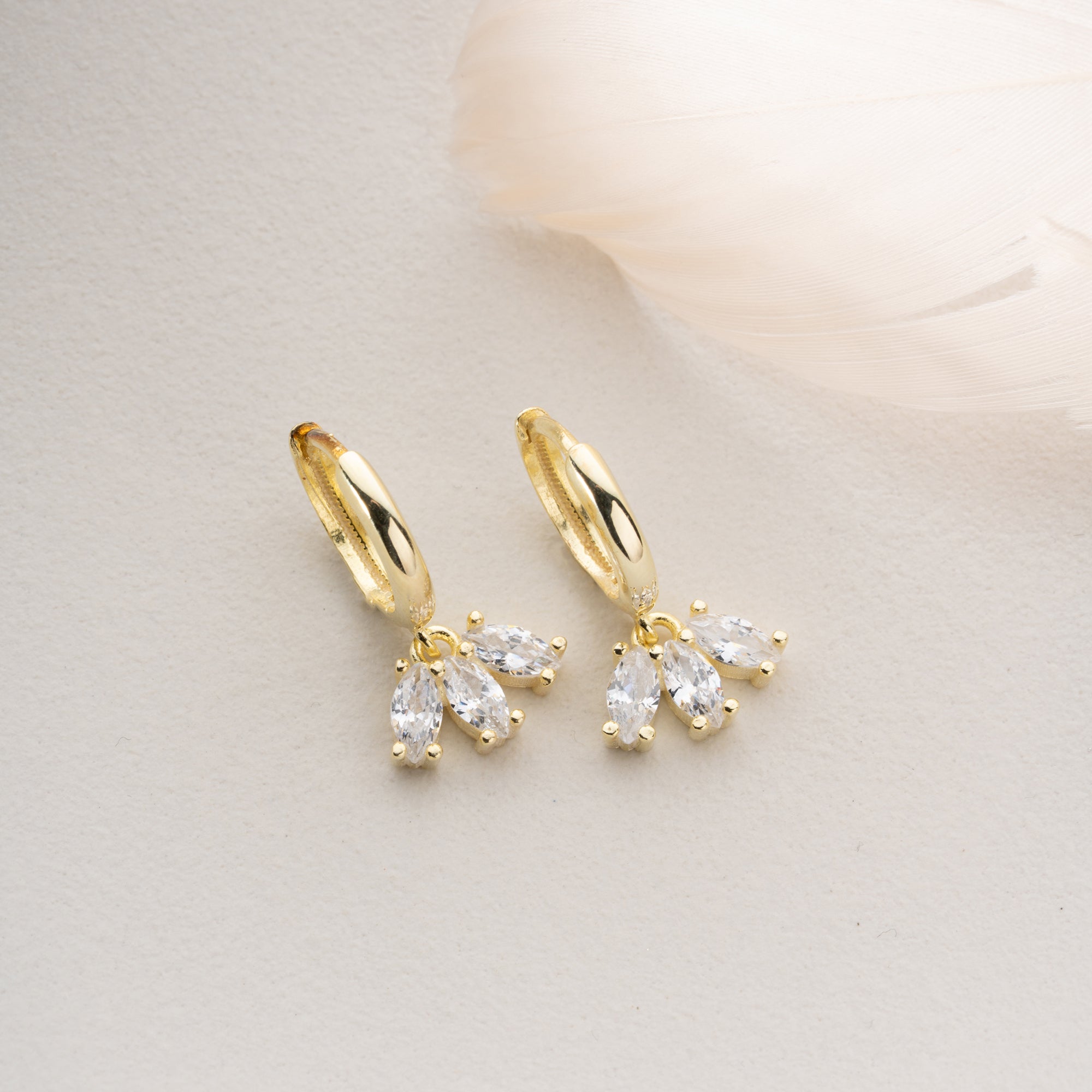 TRIO BAGUETTE OHRRINGE | 925 SILBER