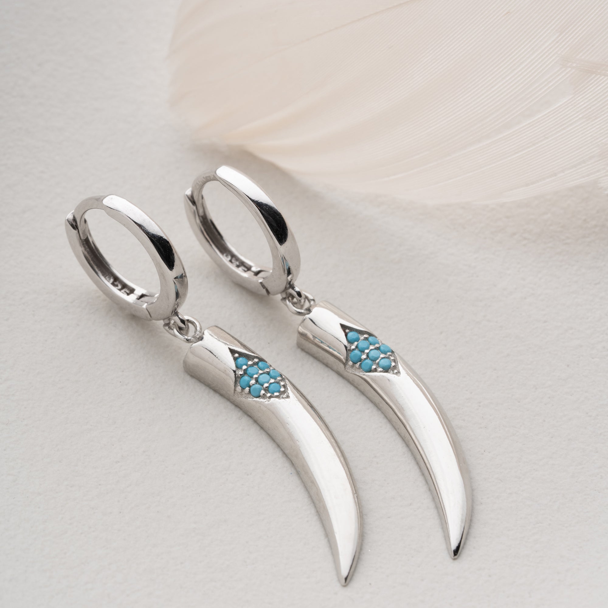 ELFENBEIN OHRRINGE | 925 SILBER