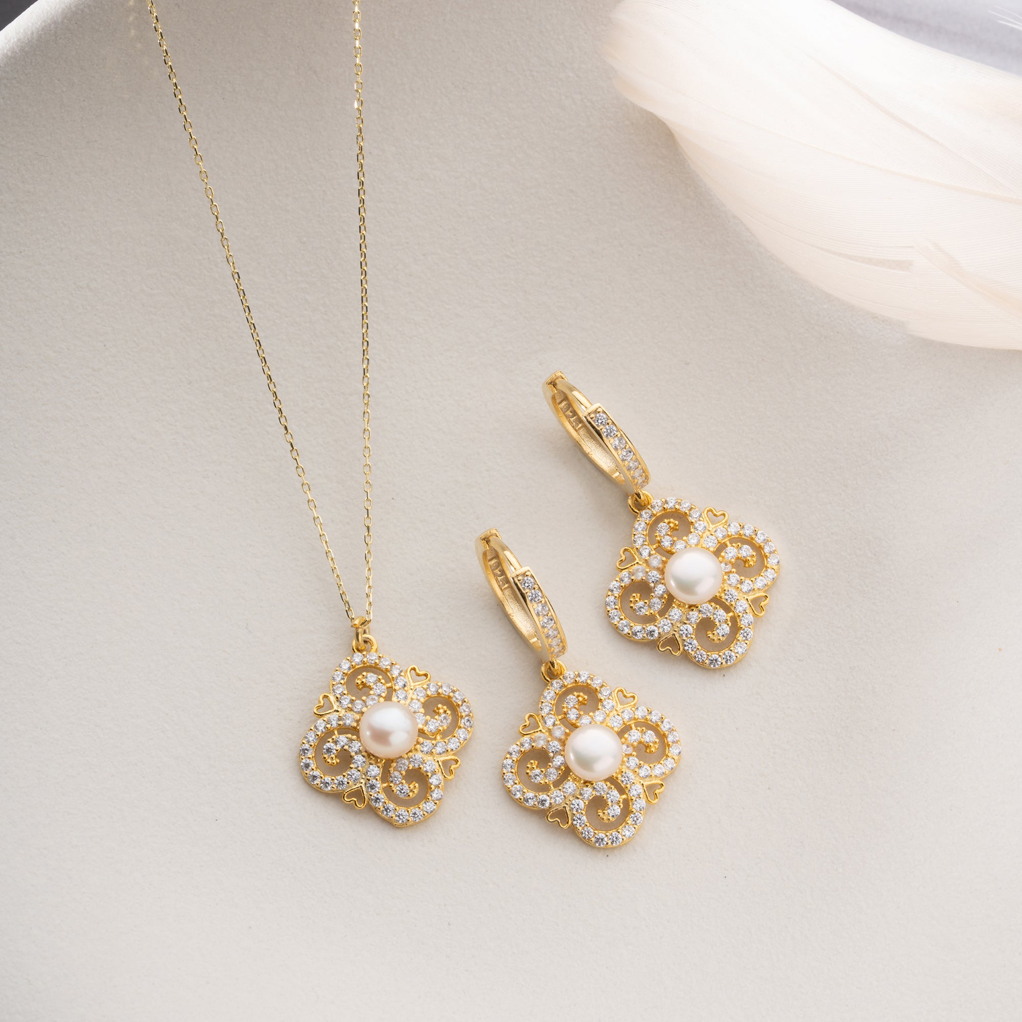 29 HALSKETTE OHRINGE SET | 925 SILBER