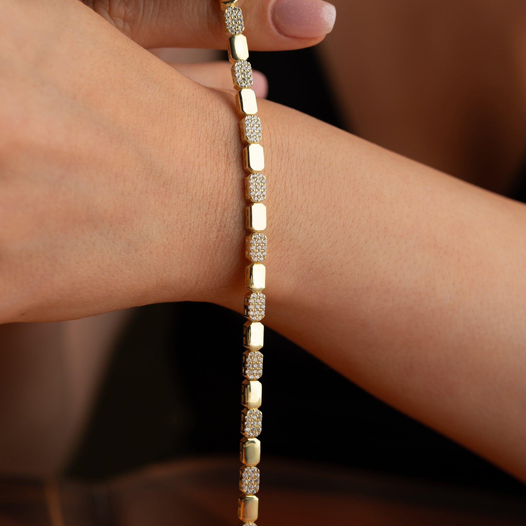 WELLE ARMREIFE | 925 SILBER