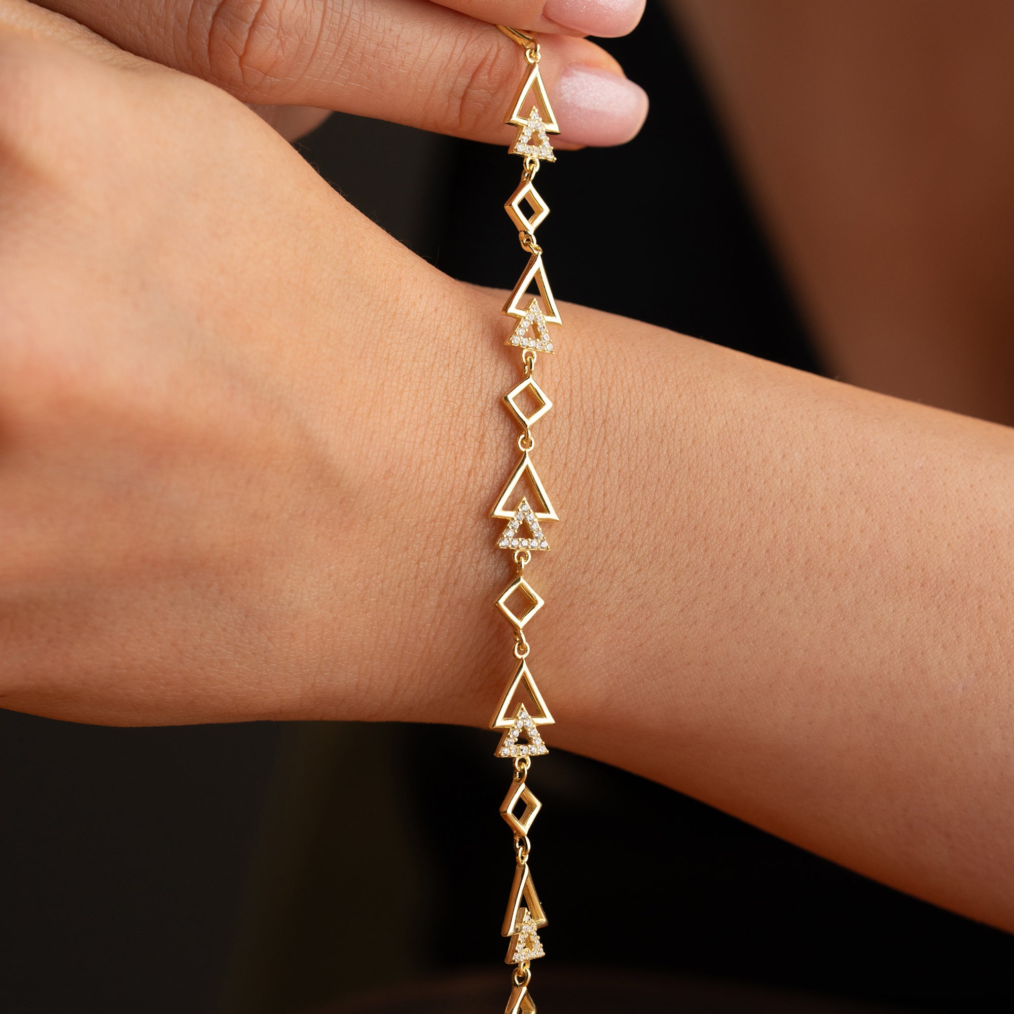 DREIECK ARMREIFE | 925 SILBER