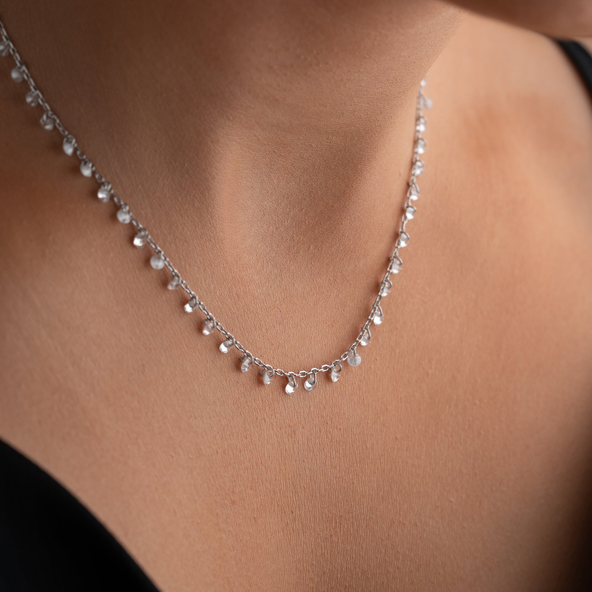 HALSKETTE MIT STEINANHANGER| 925 SILBER