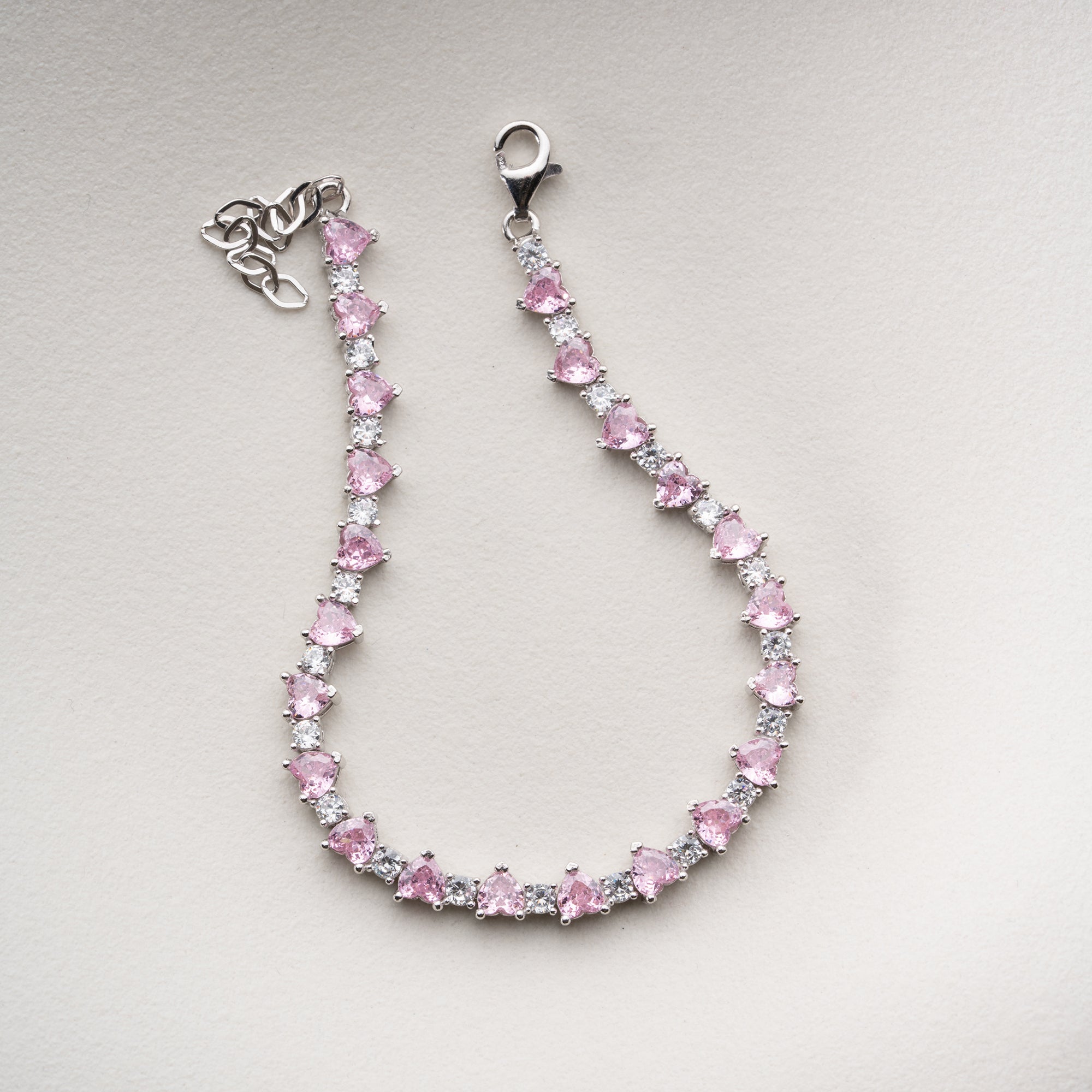 ROSA HERZ ARMKETTE | 925 SILBER