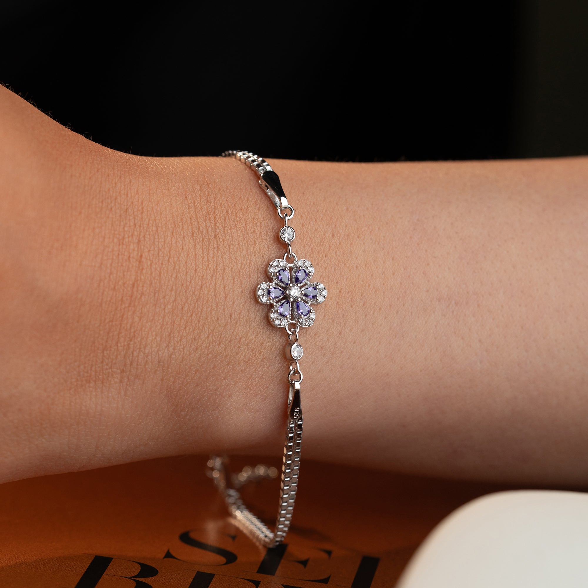 LOTUSBLUME ARMREIFE | 925 SILBER
