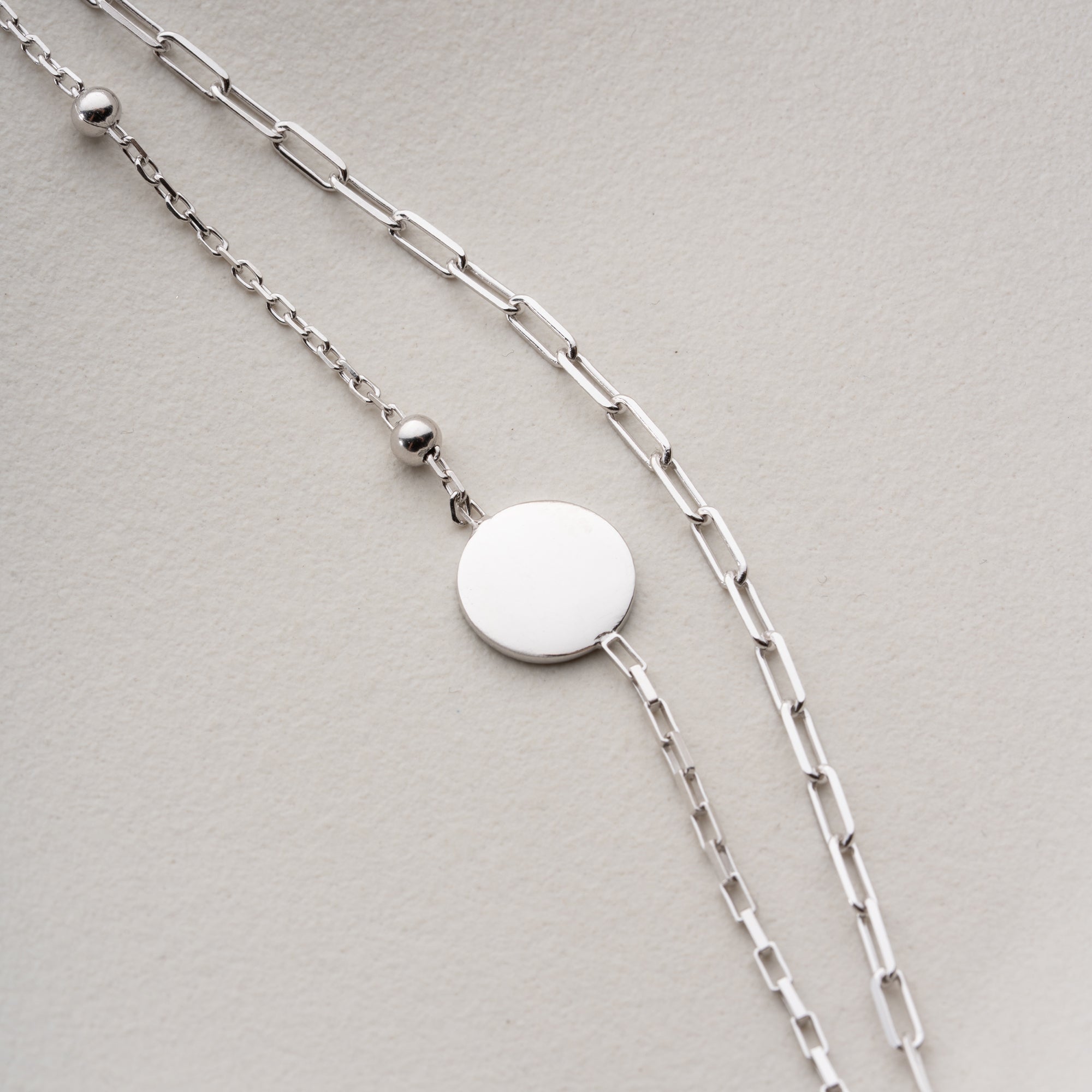 DUO STEMPEL ARMKETTE | 925 SILBER