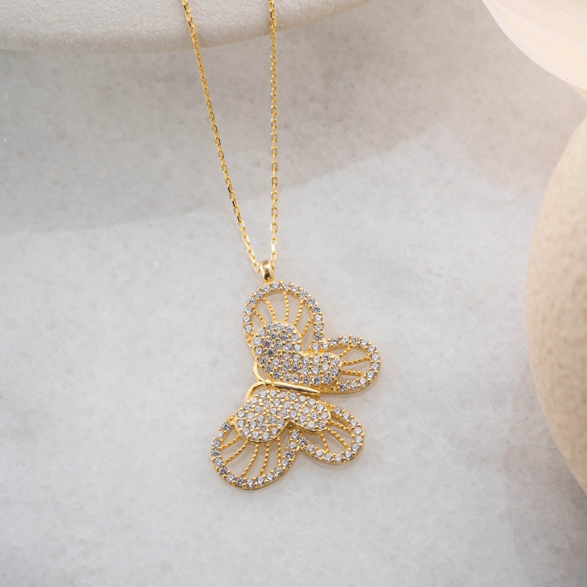 WONDERFULL BUTTERFLY HALSKETTE | 925 SILBER