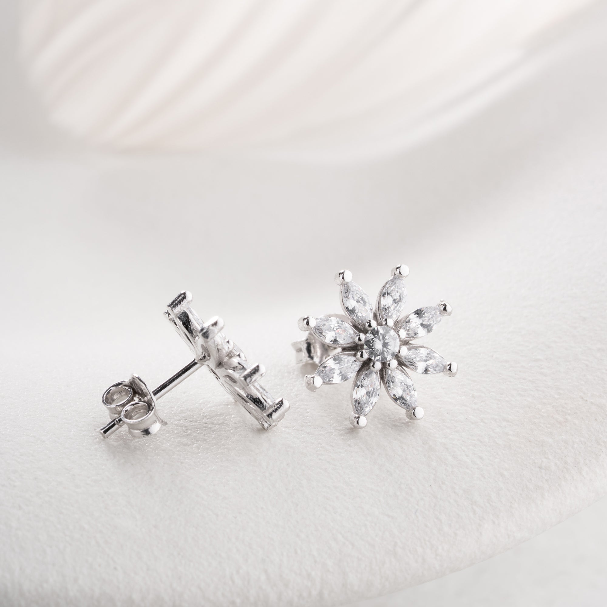 Zirconia Cloverleaf Earrings | 925 Silver