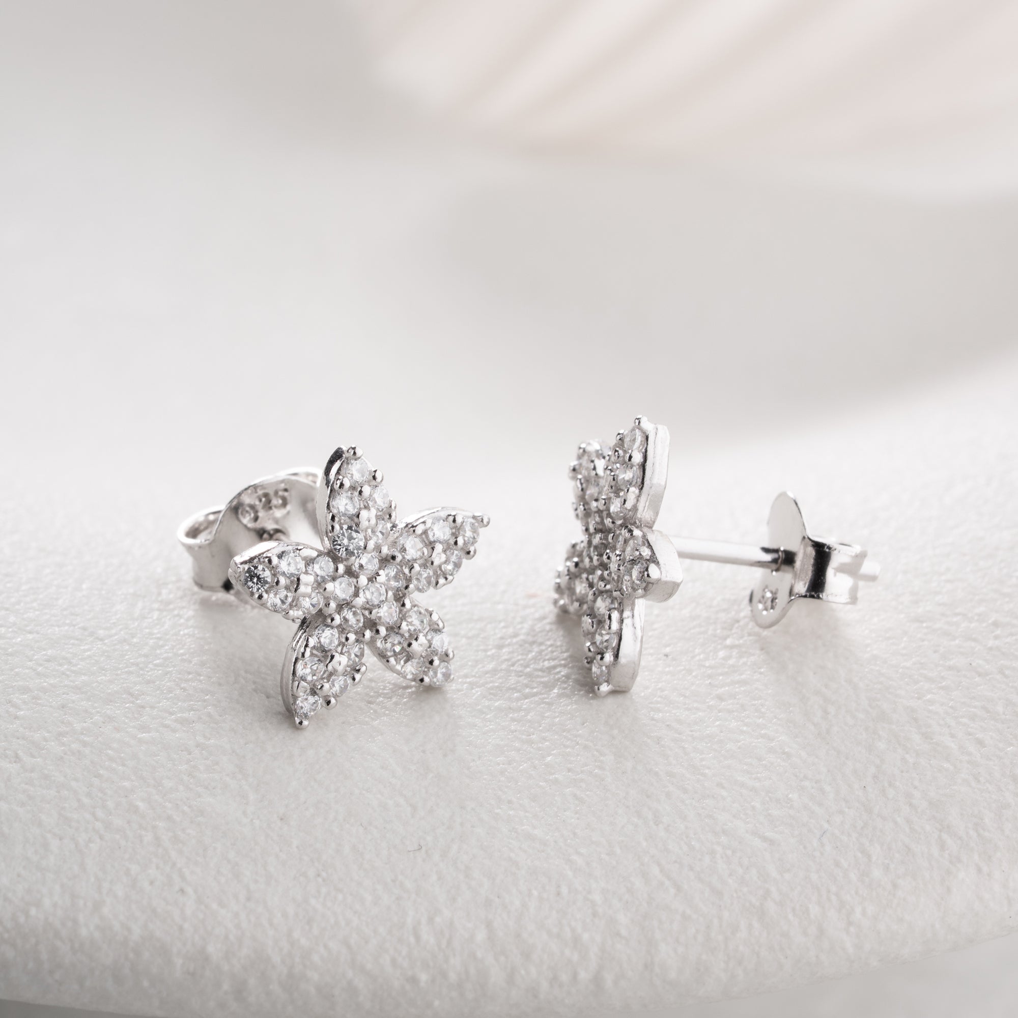 Zirconia Cloverleaf Earrings | 925 Silver
