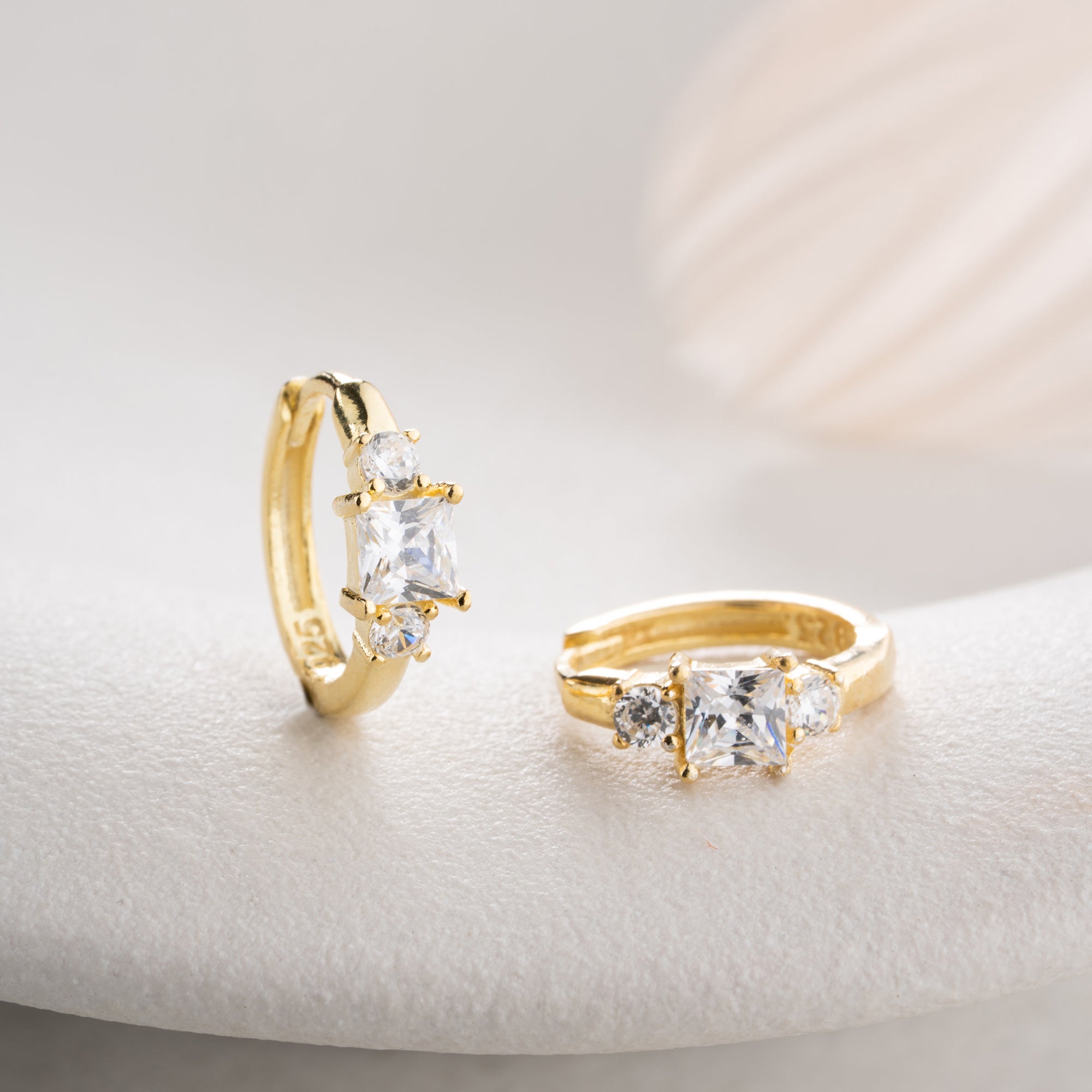 SOLITARRING OHRRINGE | 925 SILBER