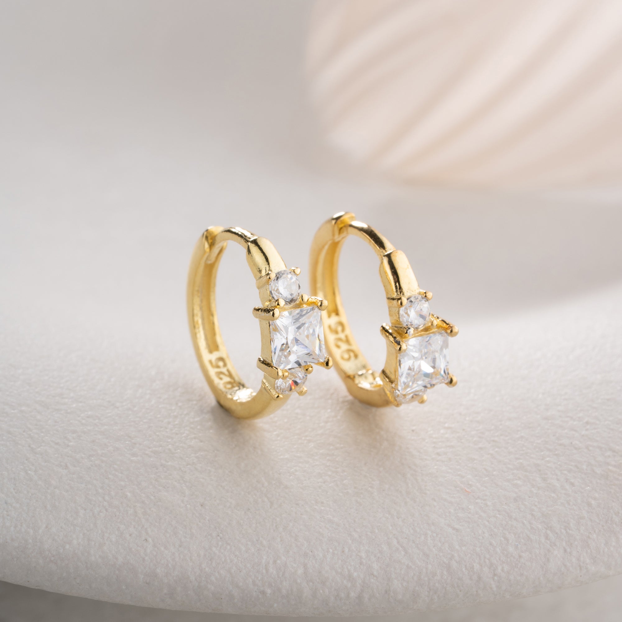 SOLITARRING OHRRINGE | 925 SILBER