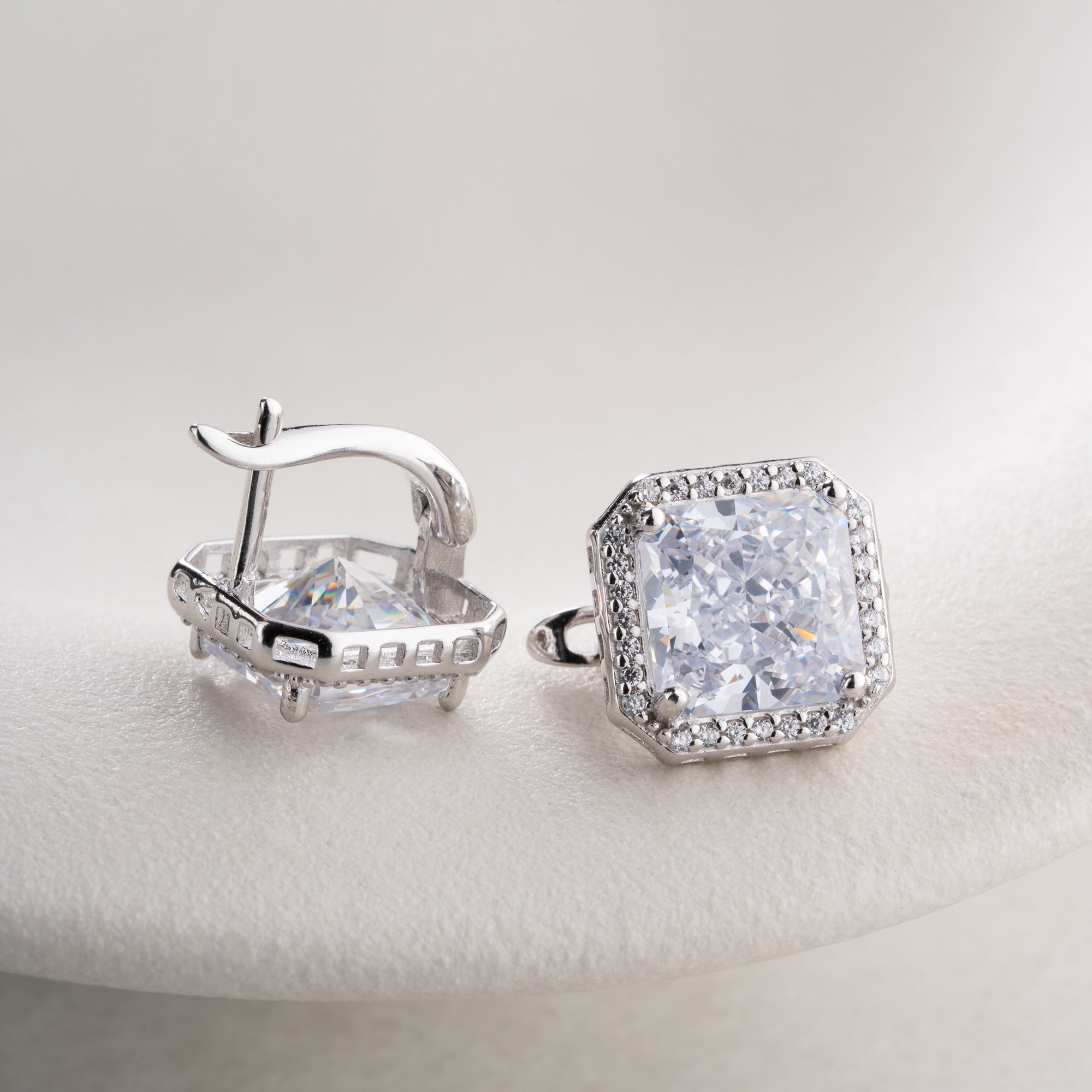 Zirconia Cloverleaf Earrings | 925 Silver