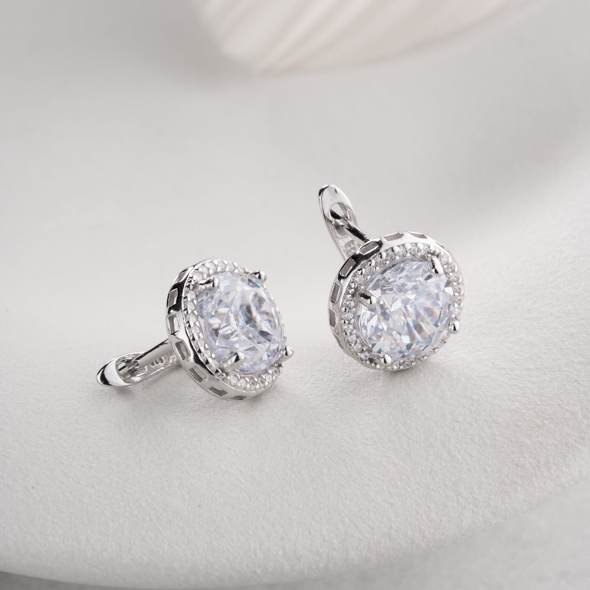 Zirconia Cloverleaf Earrings | 925 Silver