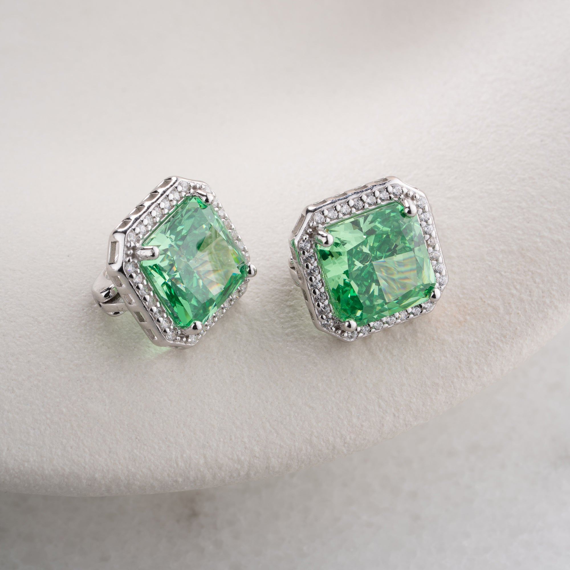 Zirconia Cloverleaf Earrings | 925 Silver