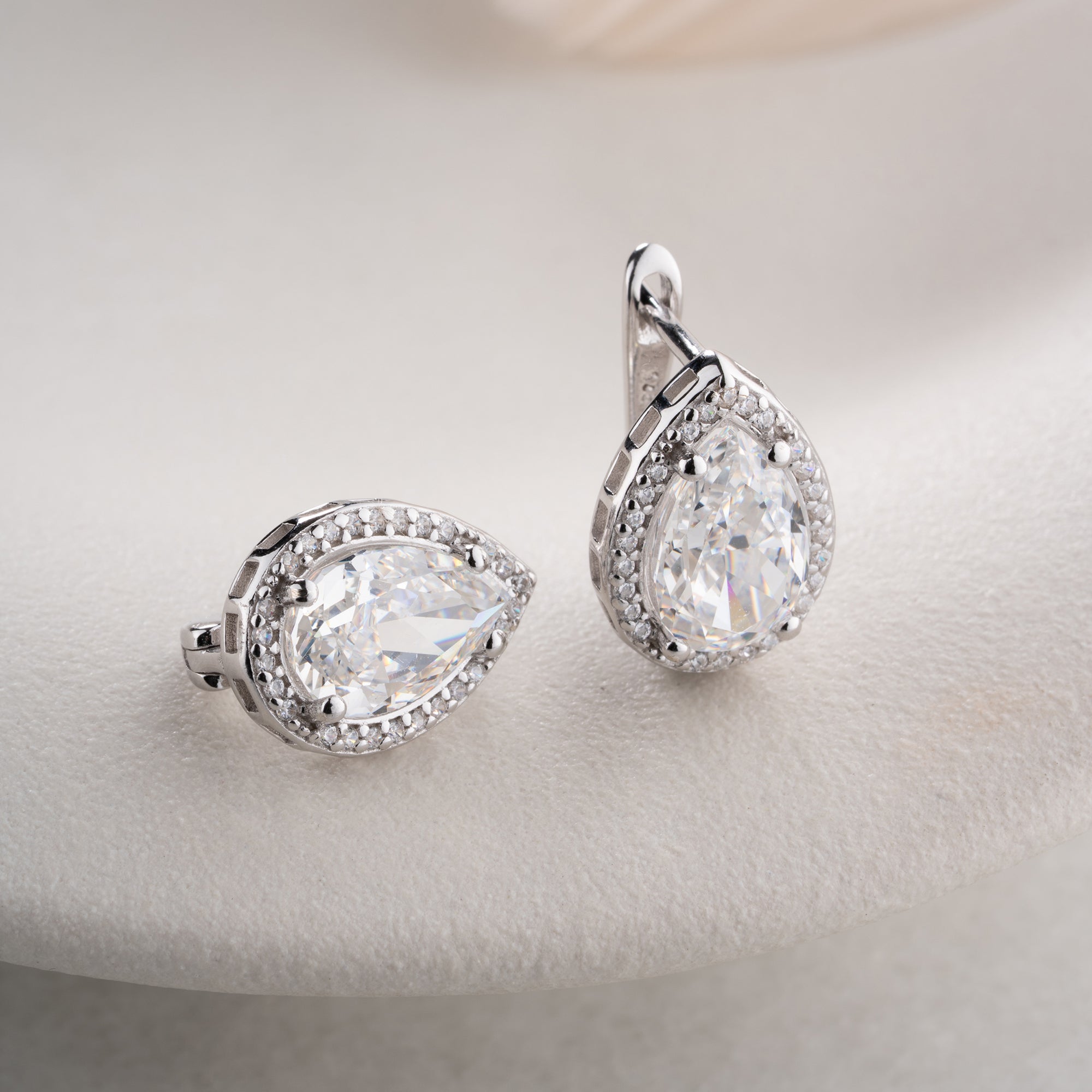 Zirconia Cloverleaf Earrings | 925 Silver