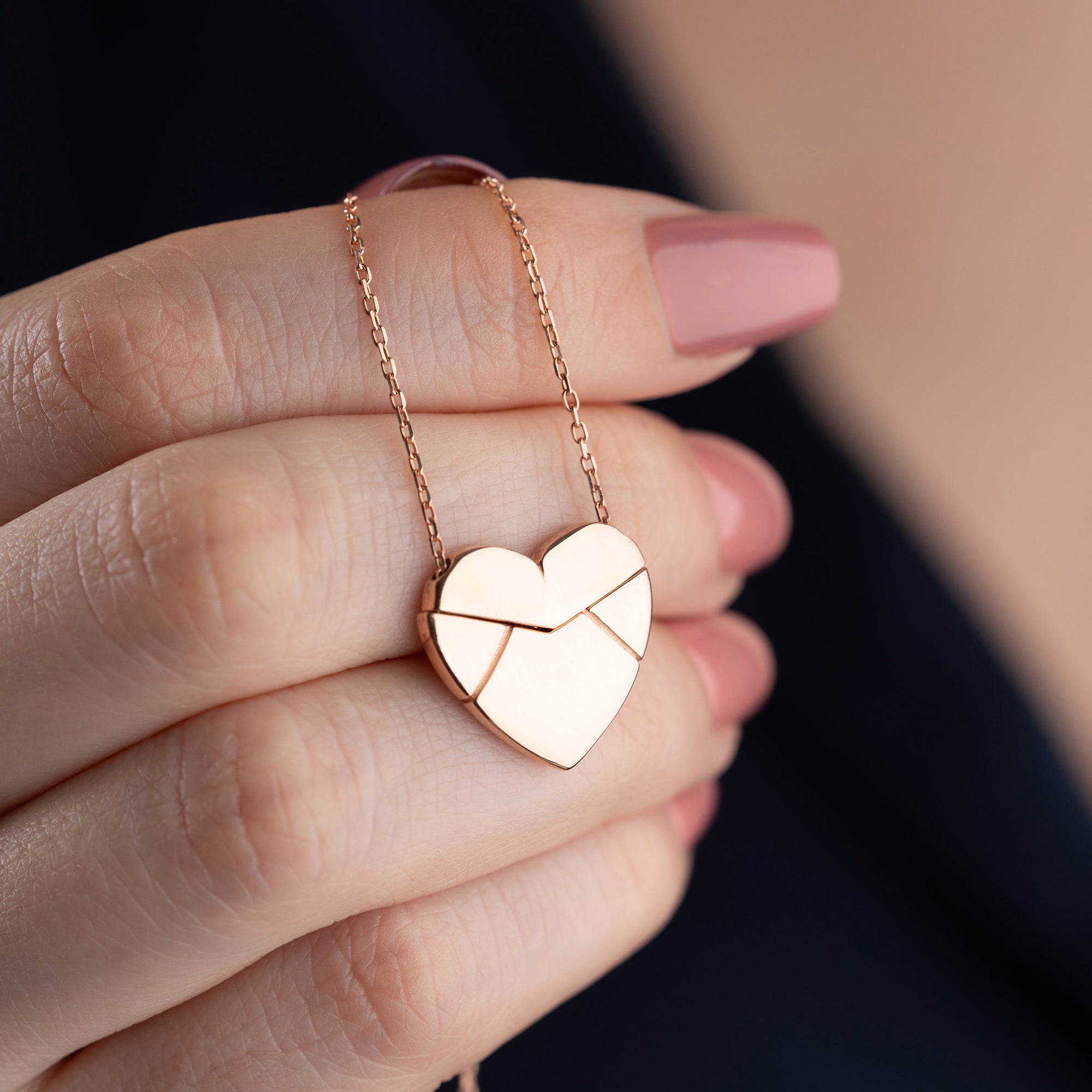 HERZ GRAVUR HALSKETTE | 925 SILBER