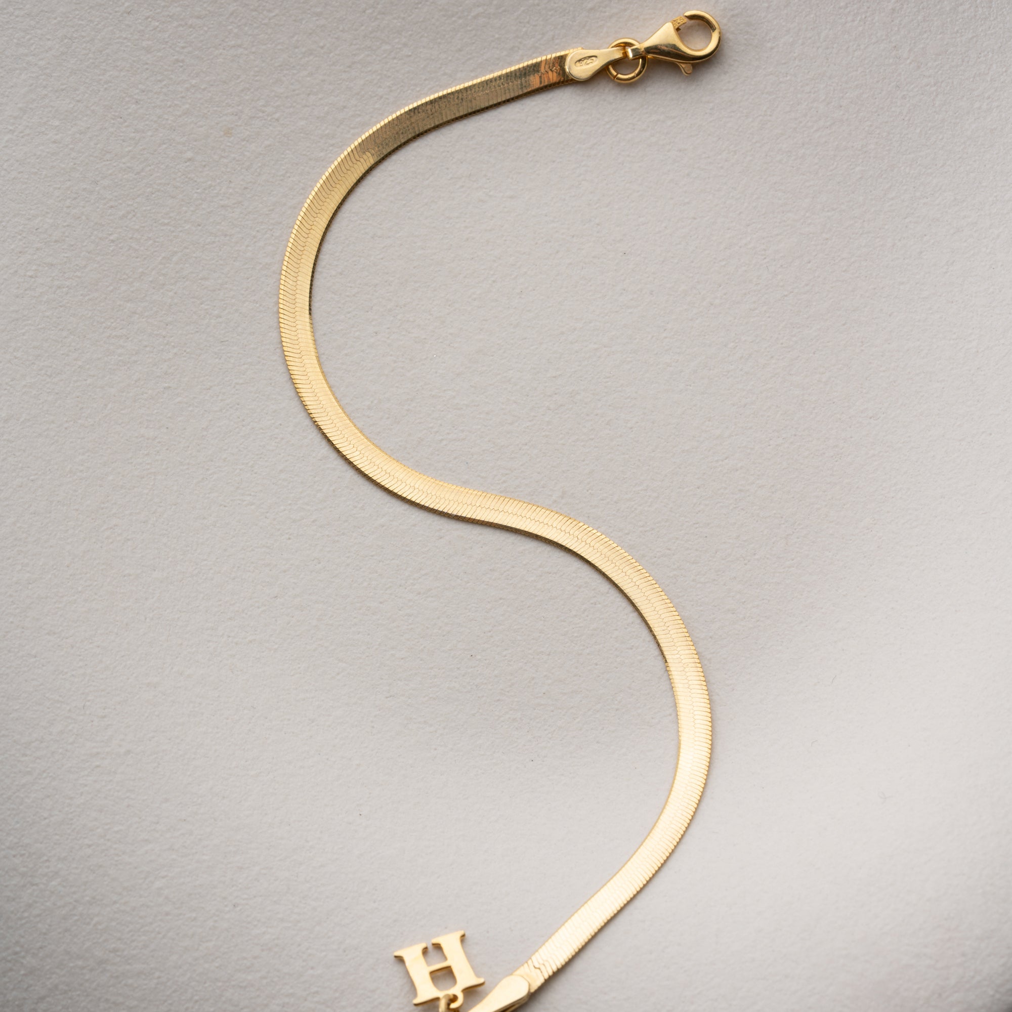BUCHSTABEN SNAKE ARMKETTE | 925 SILBER