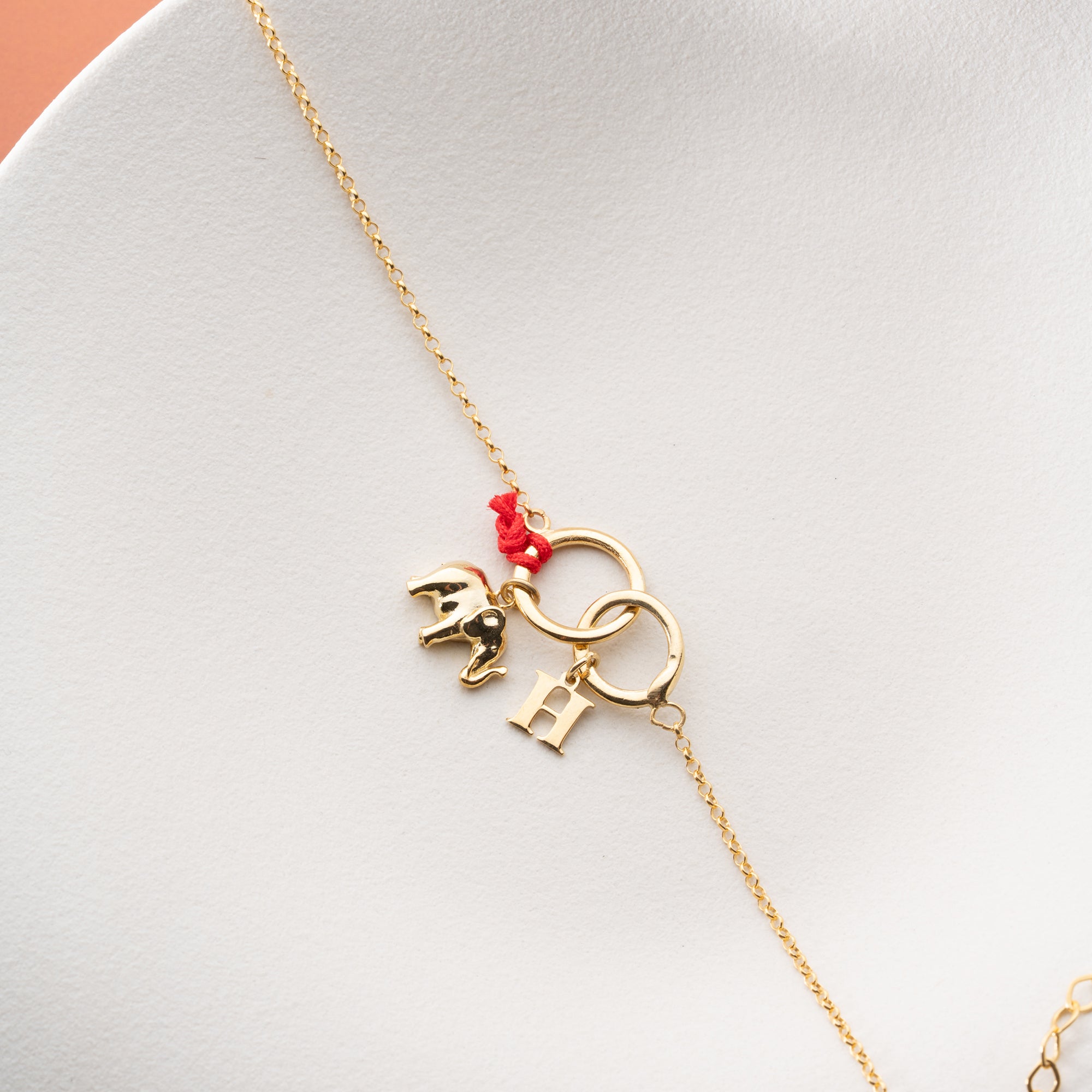 ELEPHANT BUCHSTABEN ARMKETTE | 925 SILBER