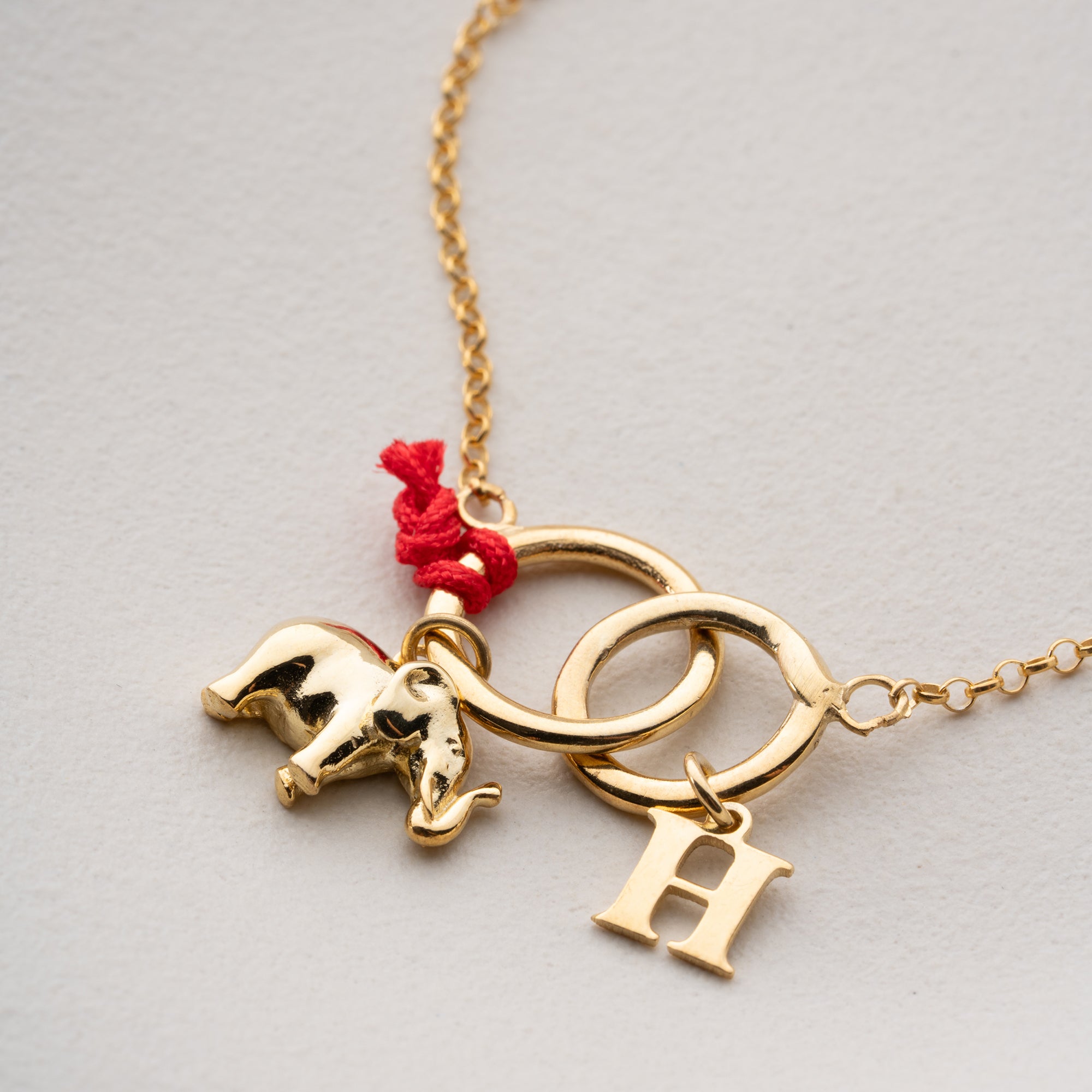 ELEPHANT BUCHSTABEN ARMKETTE | 925 SILBER