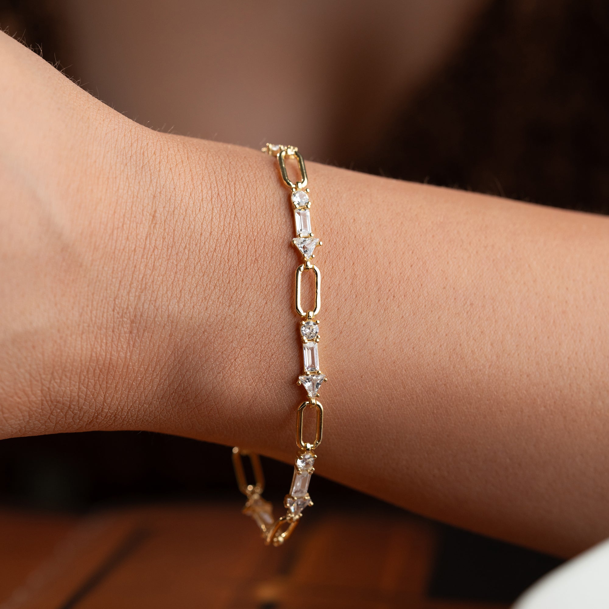 FEIL ZIRKONIA ARMKETTE | 925 SILBER
