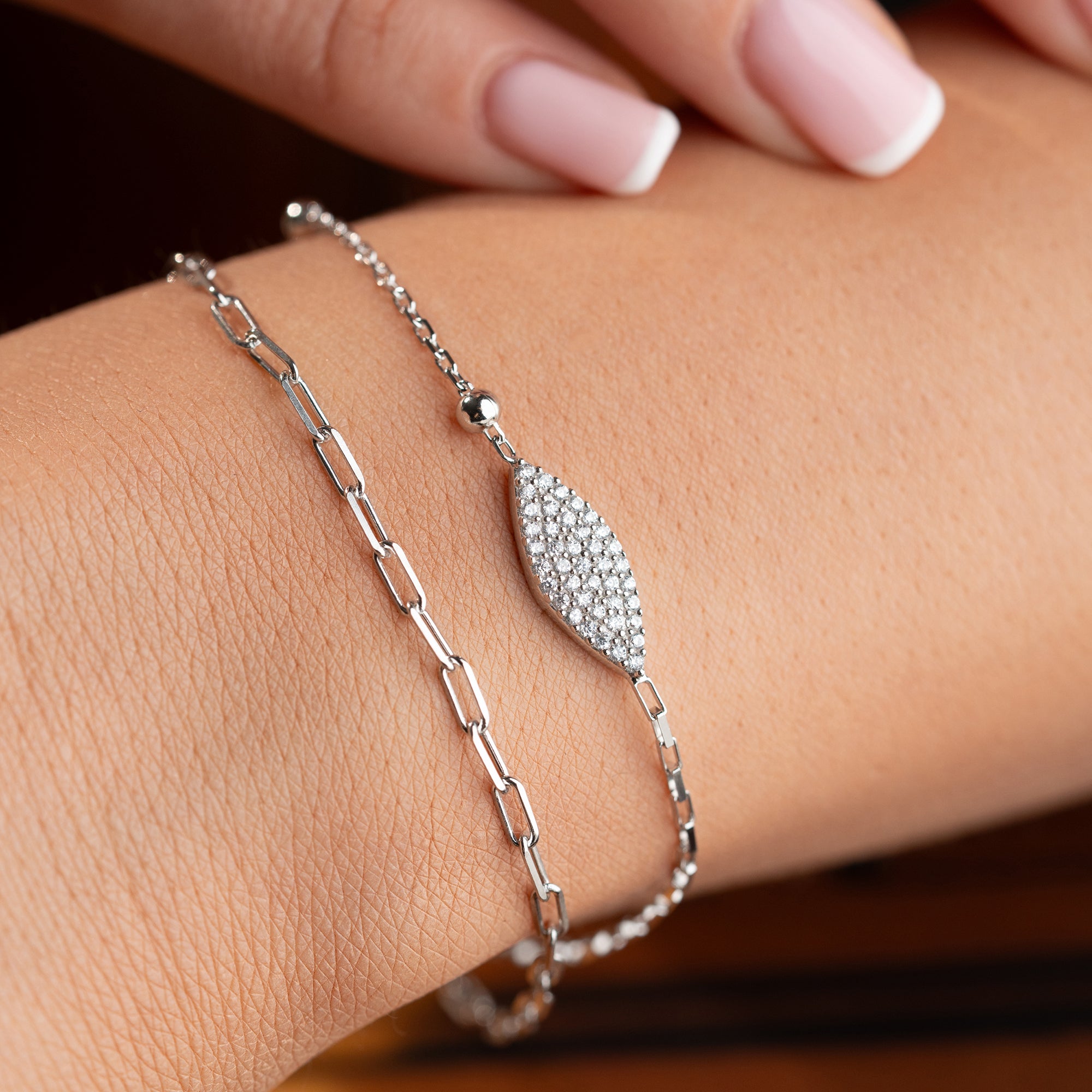 DUO ELIPS ARMKETTE | 925 SILBER