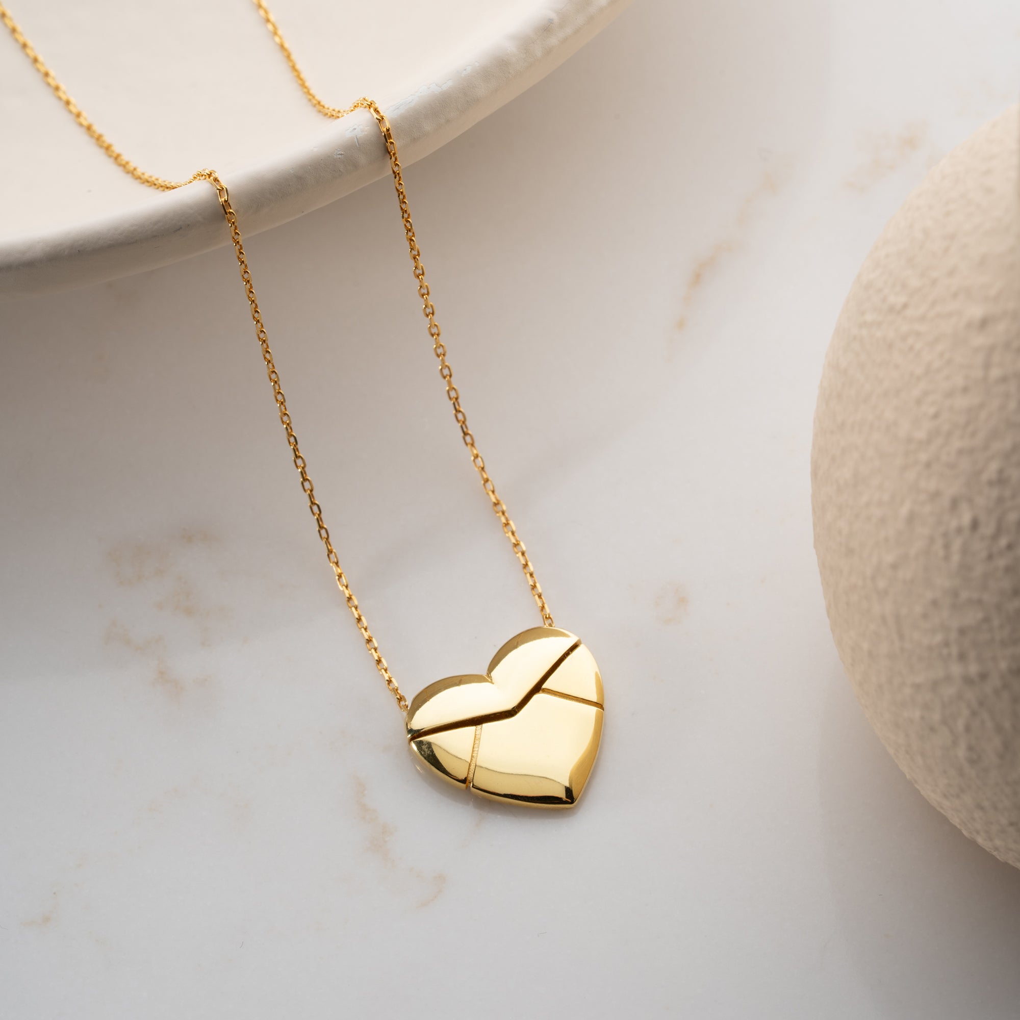 HERZ GRAVUR HALSKETTE | 925 SILBER