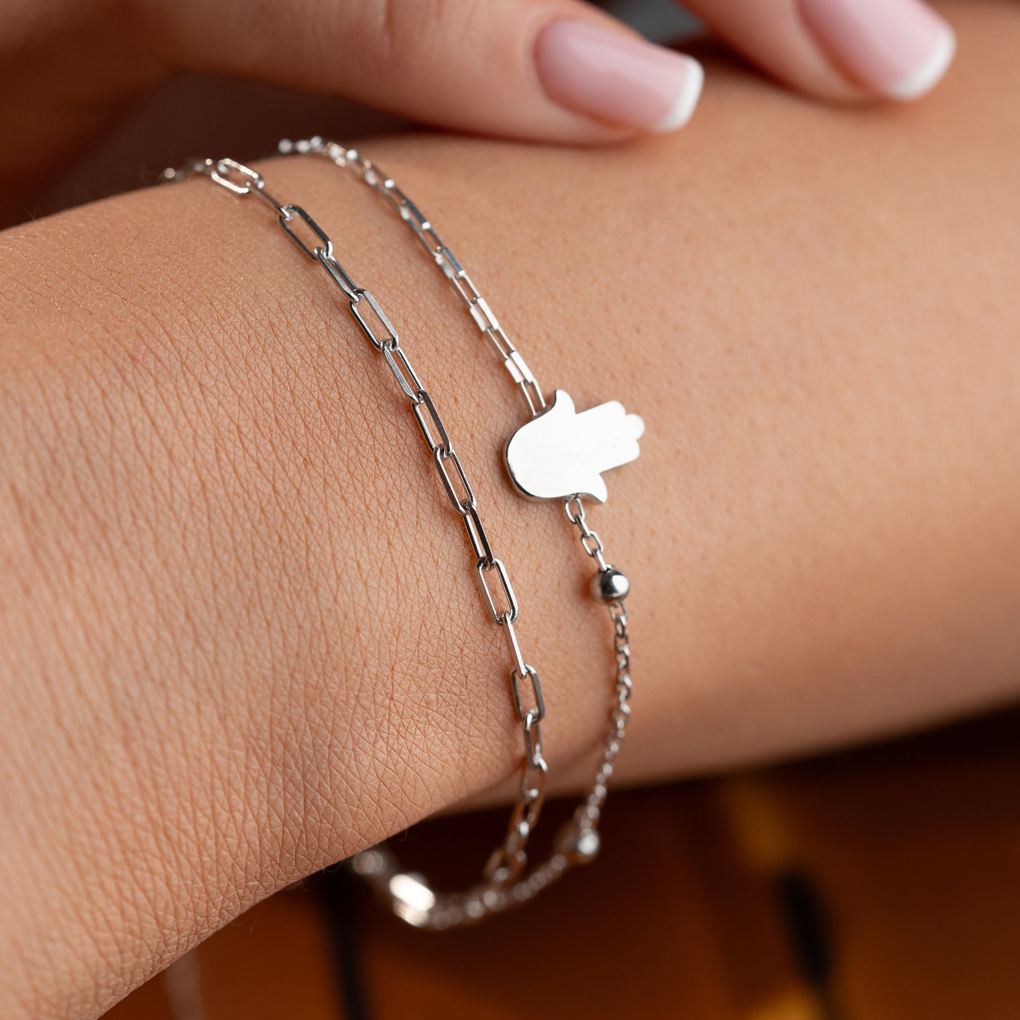 DUO FATIMAS HAND ARMKETTE | 925 SILBER