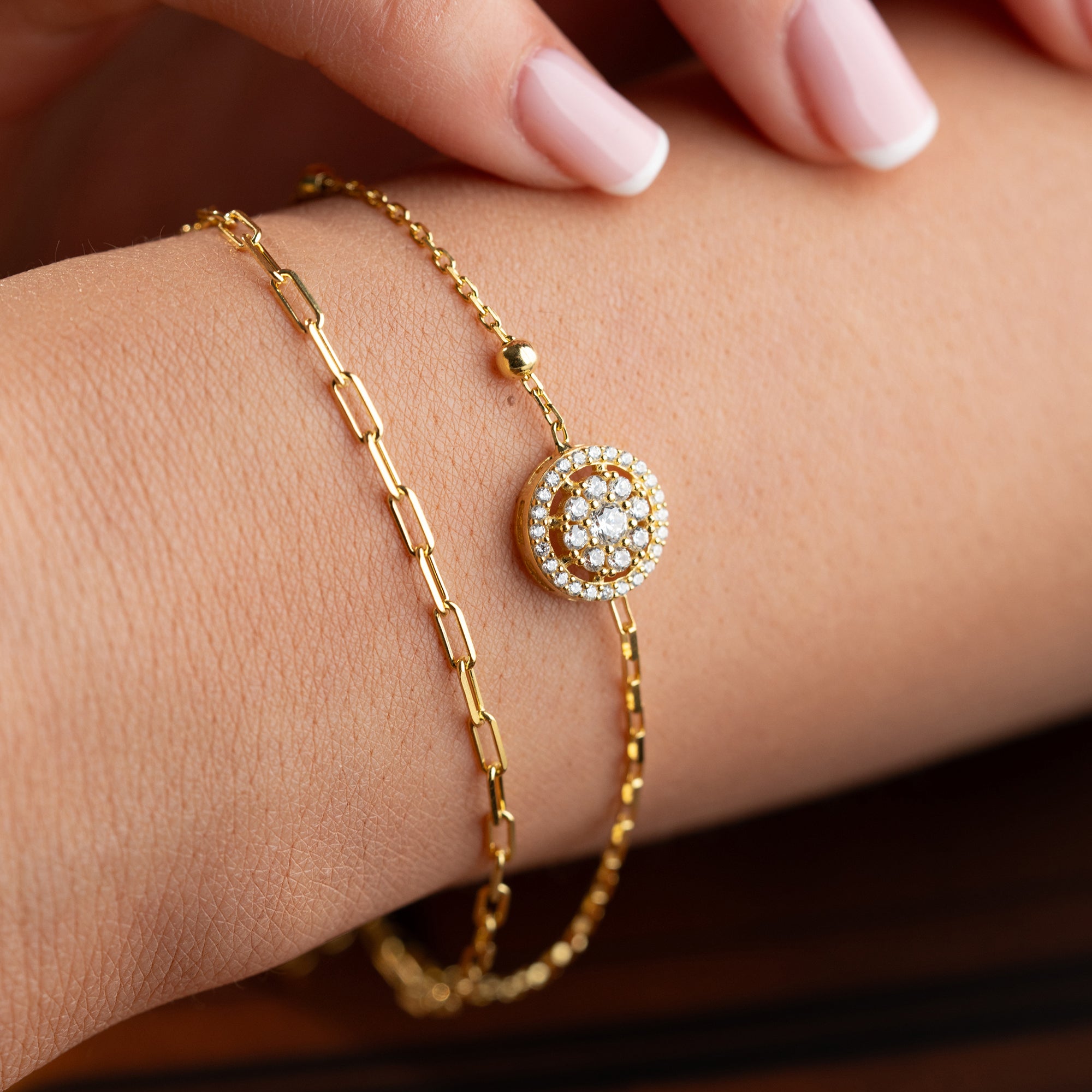 DUO DİAMANTMONTAGE ARMKETTE | 925 SILBER