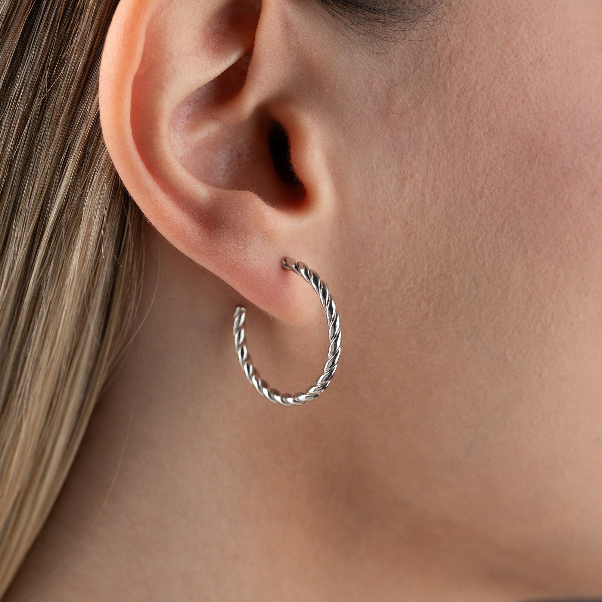 HOCHBLATT OHRRINGE | 925 SILBER