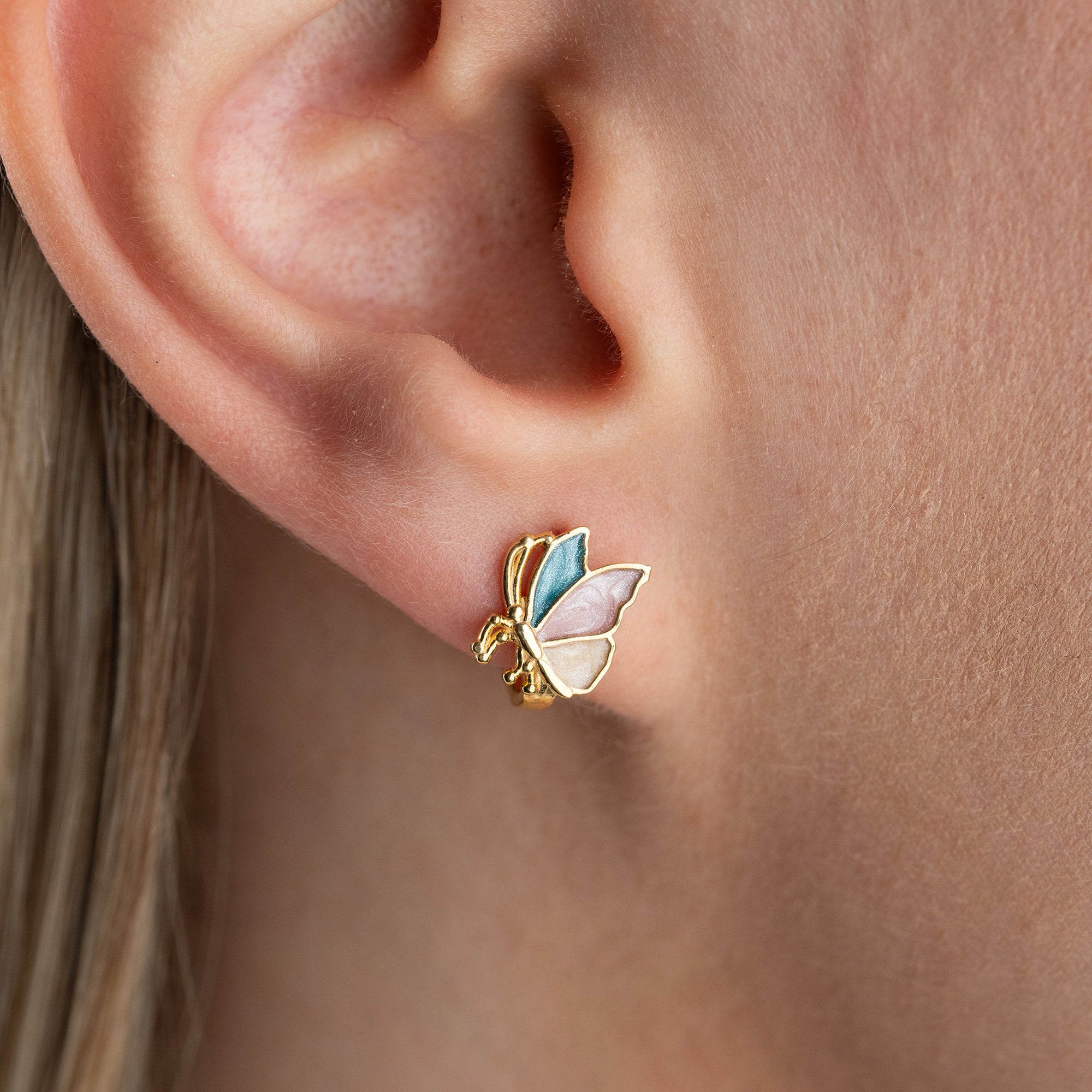 EMAİLLE SCHMETTERLING OHRRINGE | 925 SILBER