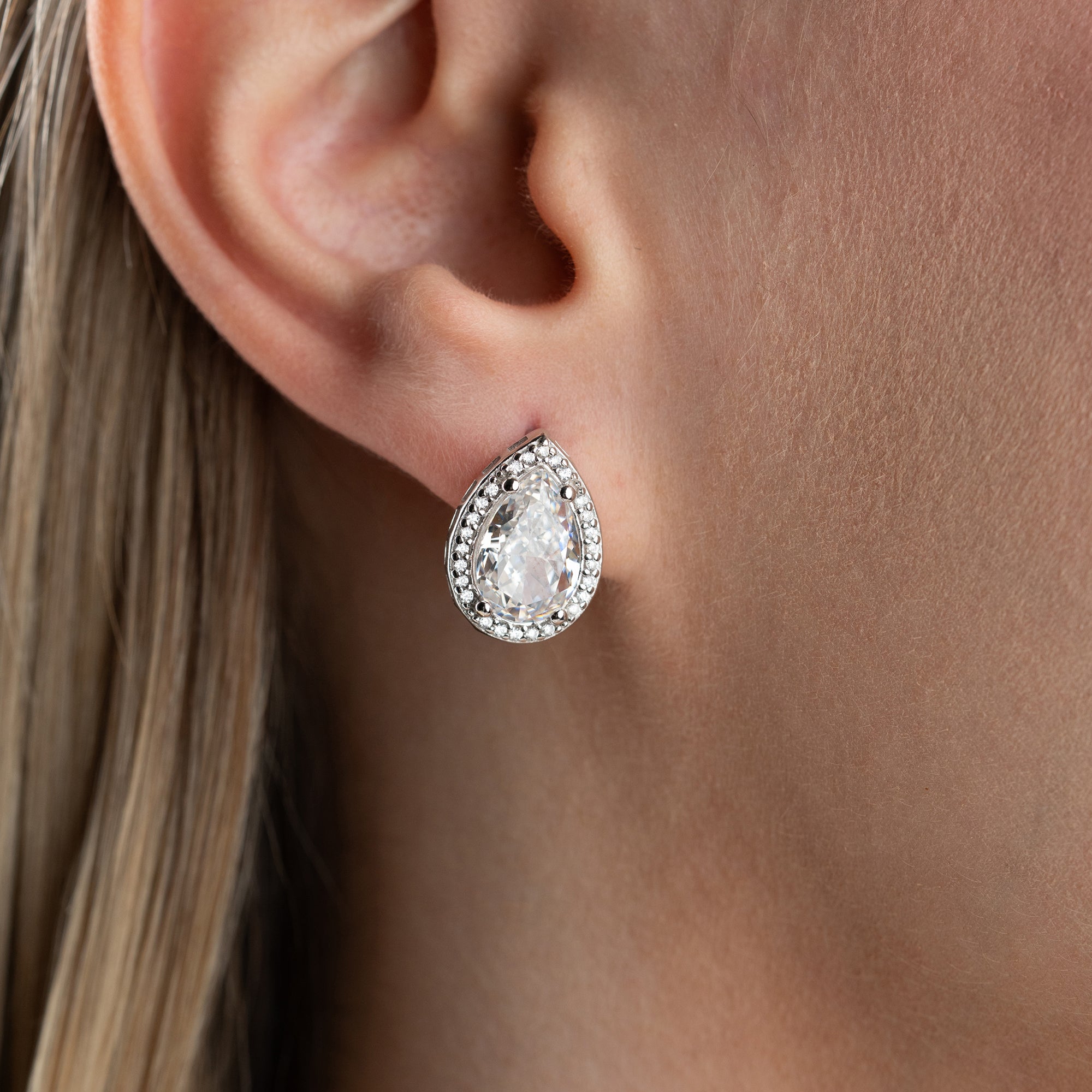 DROPSTEIN OHRRINGE | 925 SILBER