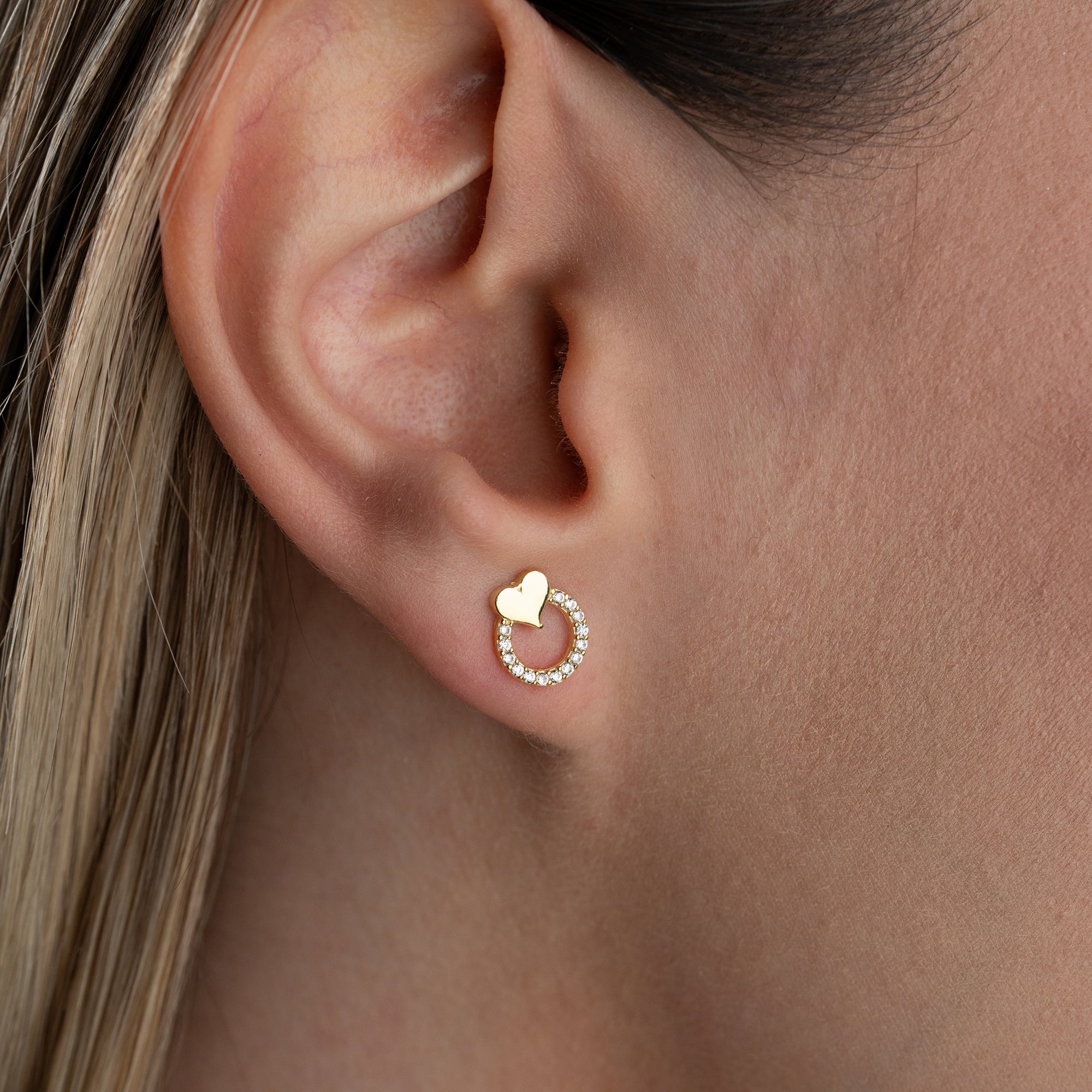 HERZRING OHRRINGE | 925 SILBER
